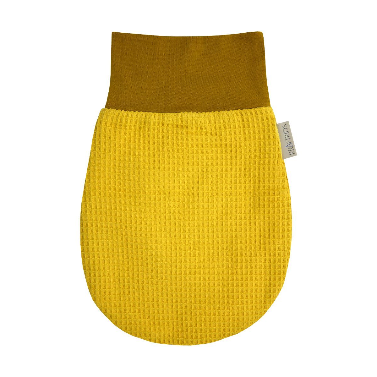 Kinder Mädchen (Gr. 50 - 92) KraftKids Babyschlafsack Waffel Piqué mustard, Sommer/Frühling-Variante, 100% Baumwolle, hochwärtig