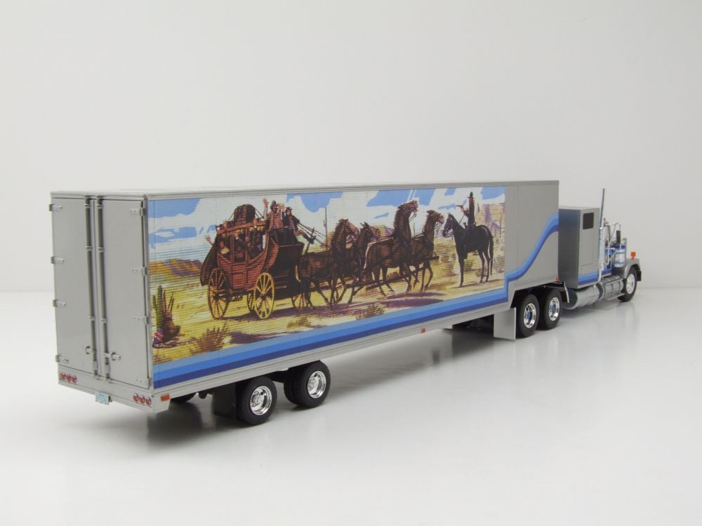 ixo Models Modellauto GMC General Koffer Sattelzug 1980 weiß blau, Maßstab 1:43