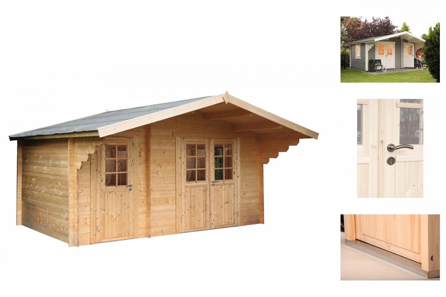 Wolff GartenGeräteschrank »Caro 34 XL Gartenhaus Blockhaus
