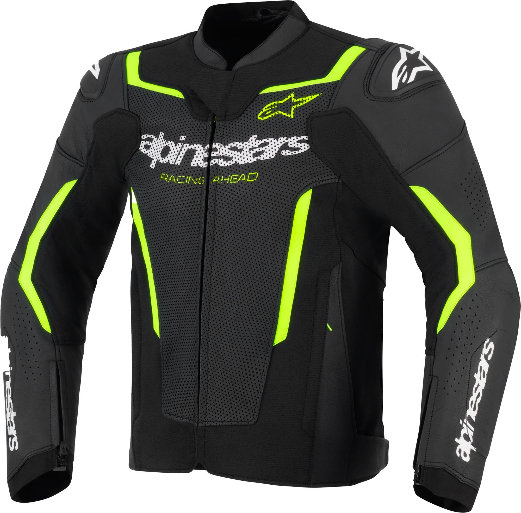 Alpinestars Motorradjacke GP Force V2 Air Motorrad Lederjacke Airbag vorbereitet,Ellenbogenprotektoren enthalten,perforiert,Sch