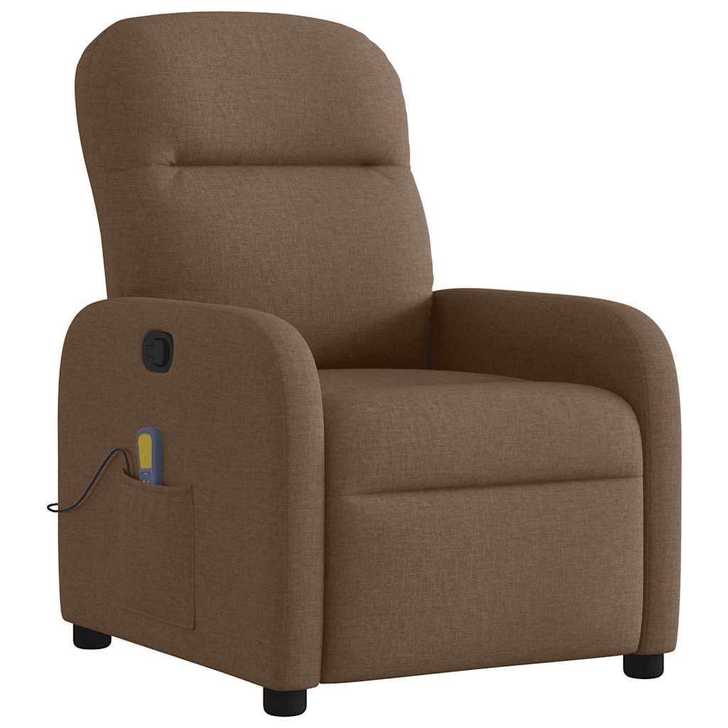 Sessel Massagesessel Braun Stoff