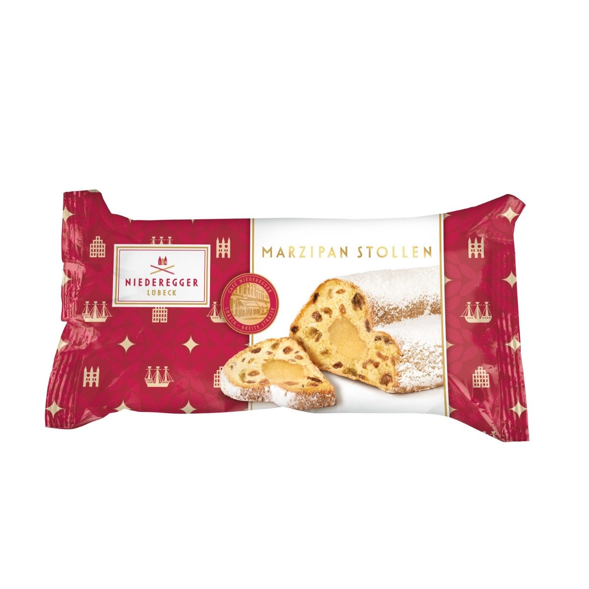 Niederegger Süßigkeit Mini Marzipan Stollen, 80g, Niederegger, 80 g, Christstollen im Mini-Format