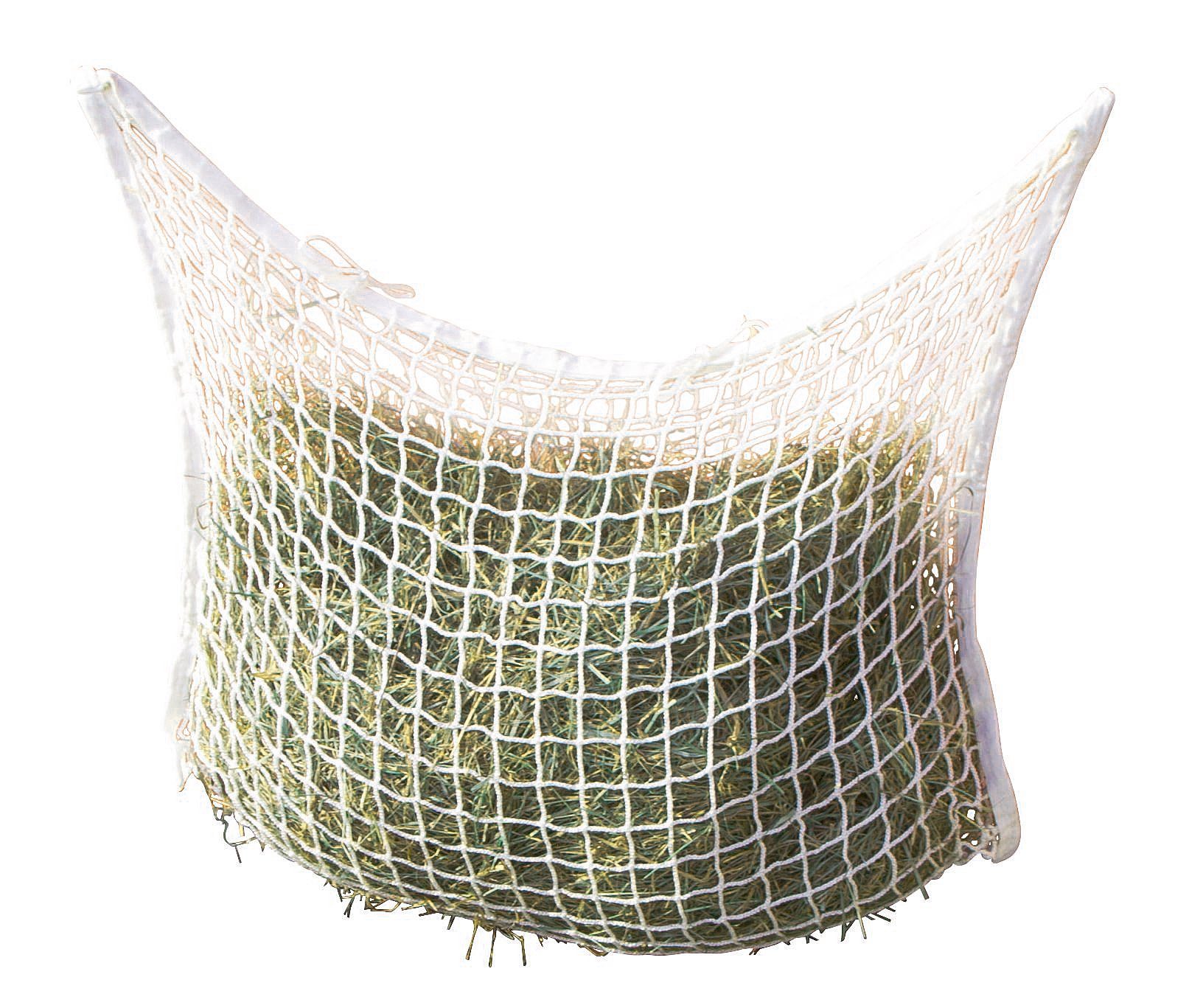 Heunetz 90x60 cm weiß 3x3cm Maschenweite Futternetz Heutasche