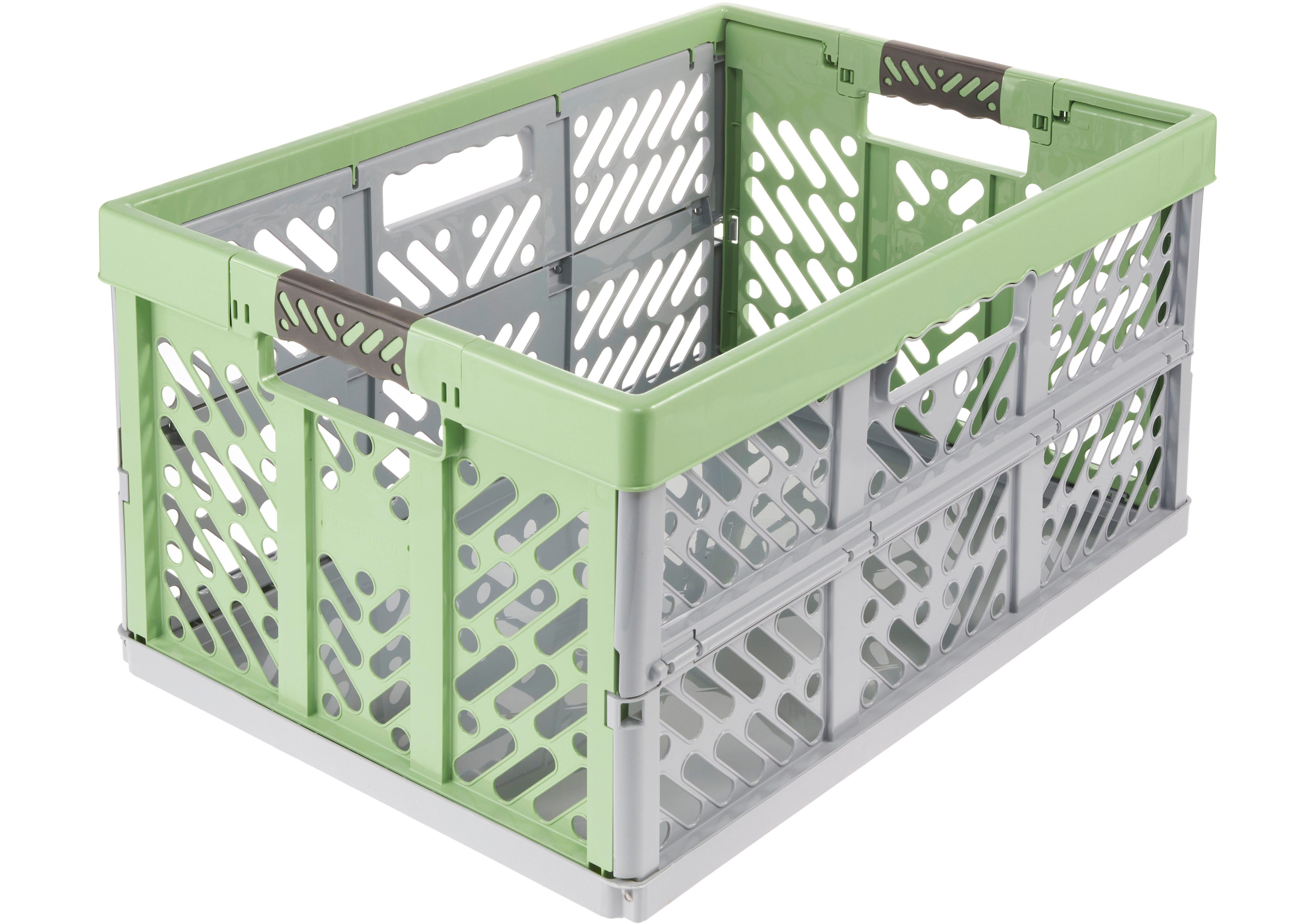 keeeper Klappbox ben eco, Profi-Klappbox mit Softgriffen, 54 x 37 x 28 cm, 45 l, 45 l, Soft-Touch-Griffe, zusammenklappbar
