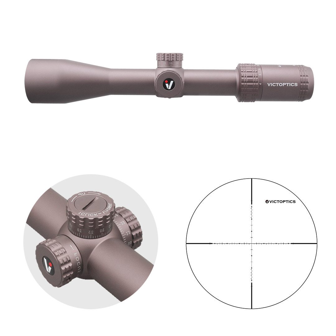 Vector Optics Victoptics OPSL26 S4 4-16x44 Coyote FDE Zielfernrohr (Ideal für Jagd, Sport und Airsoft)
