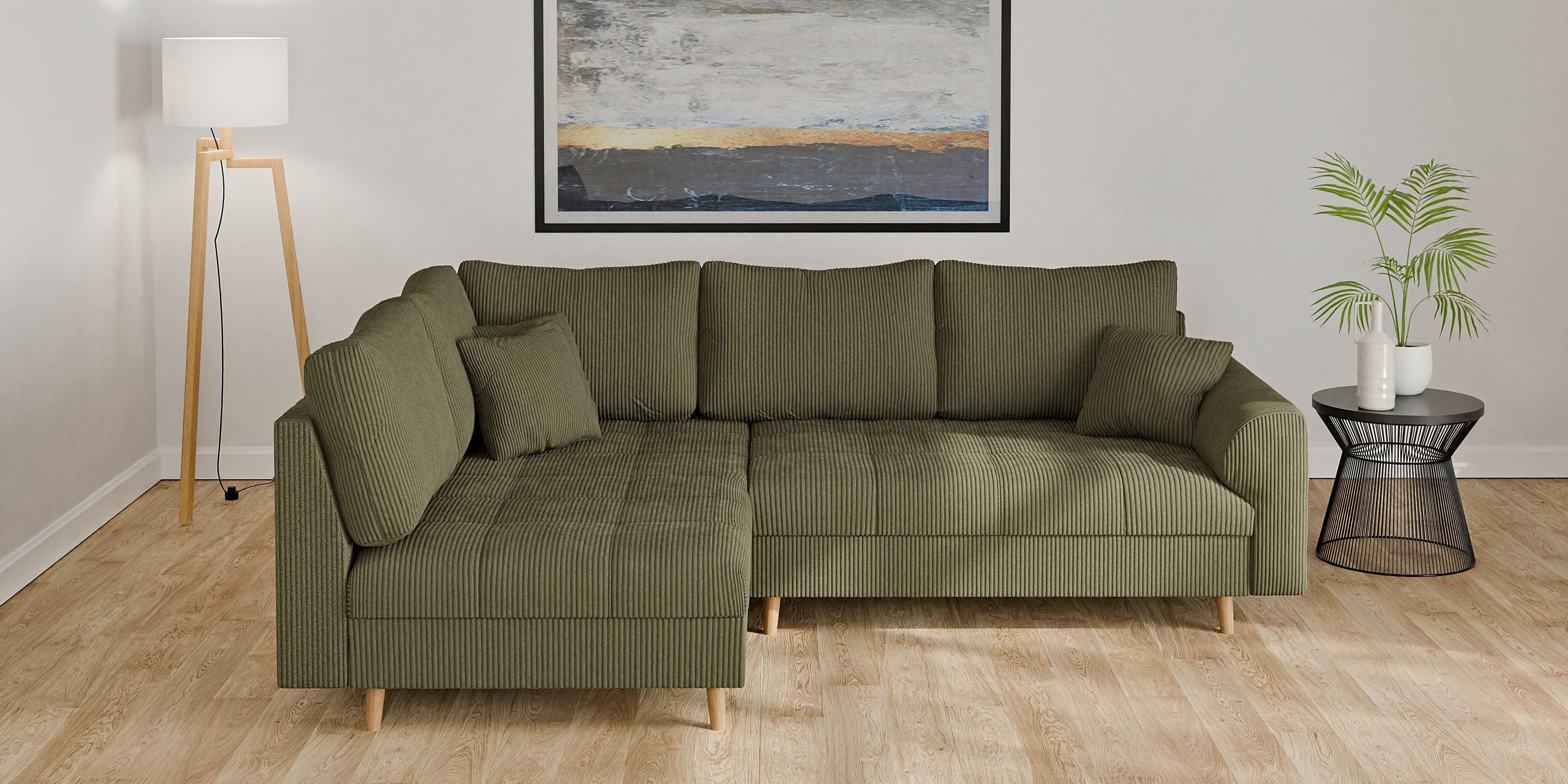 Home affaire Ecksofa "CHARRE L-Form mit Ottomane, Maße B/T/H: 231/161/81 cm günstig online kaufen