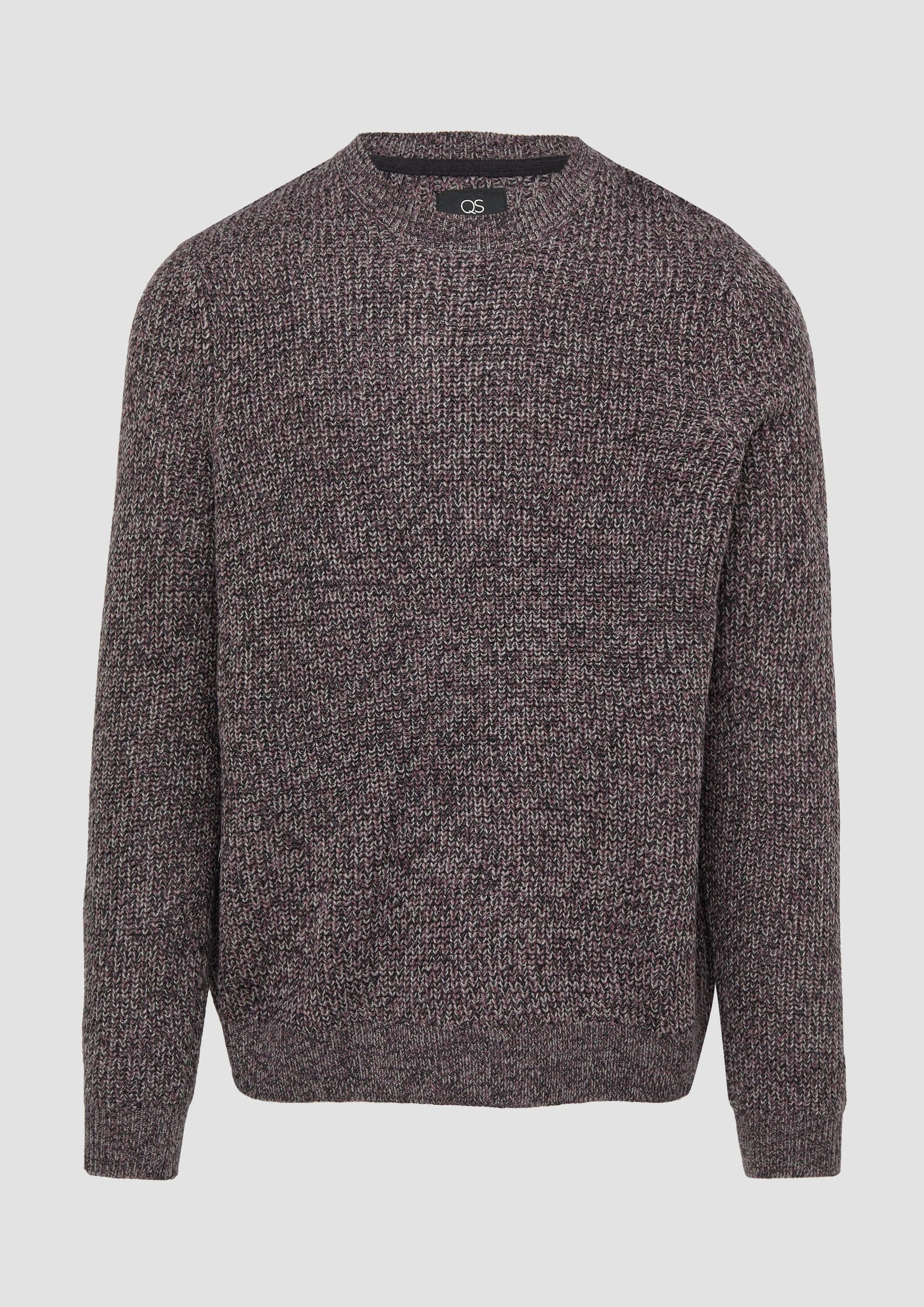 QS Longpullover Strickpullover Strickpullover mit Rippstruktur