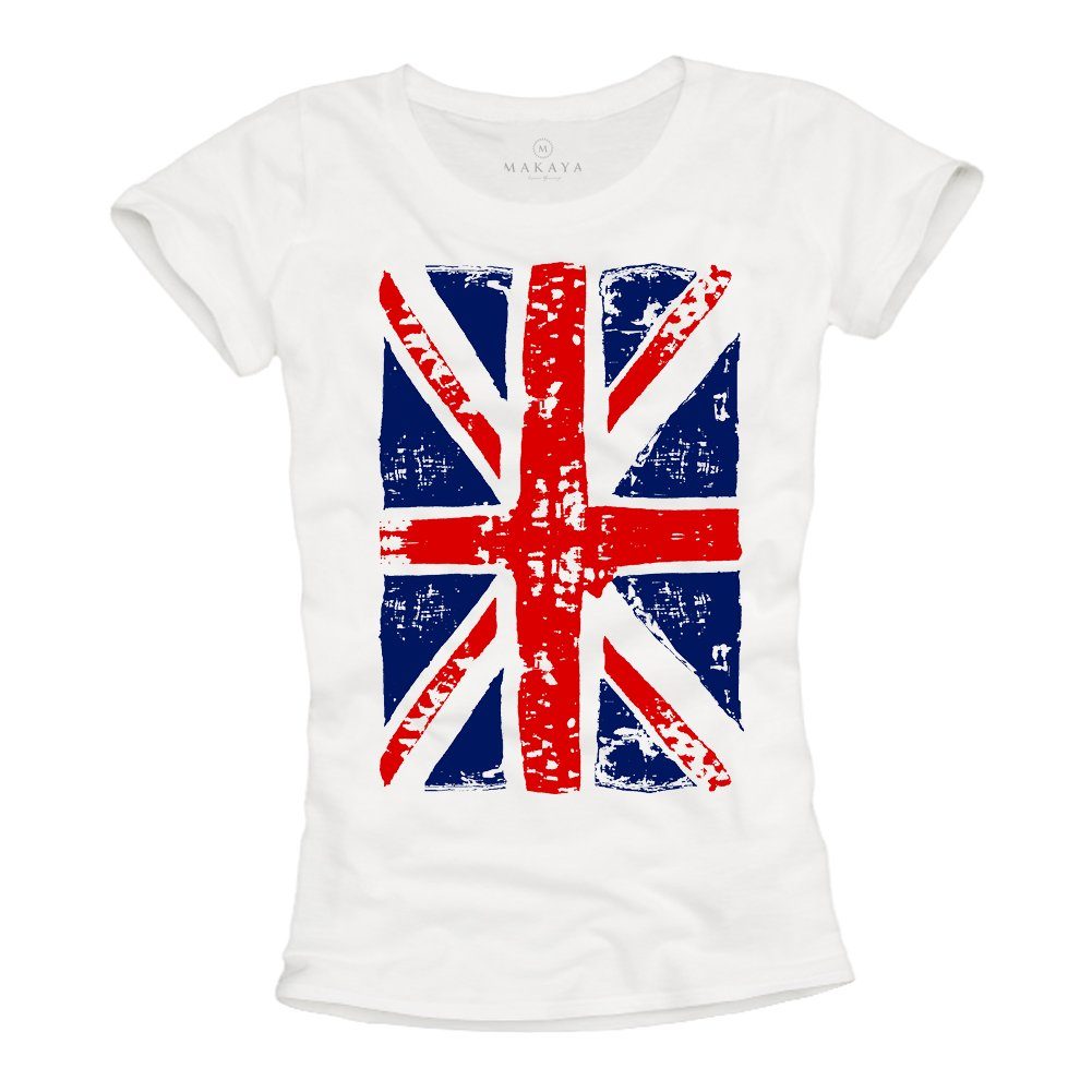 MAKAYA T-Shirt Damen England Fahne UK günstig online kaufen