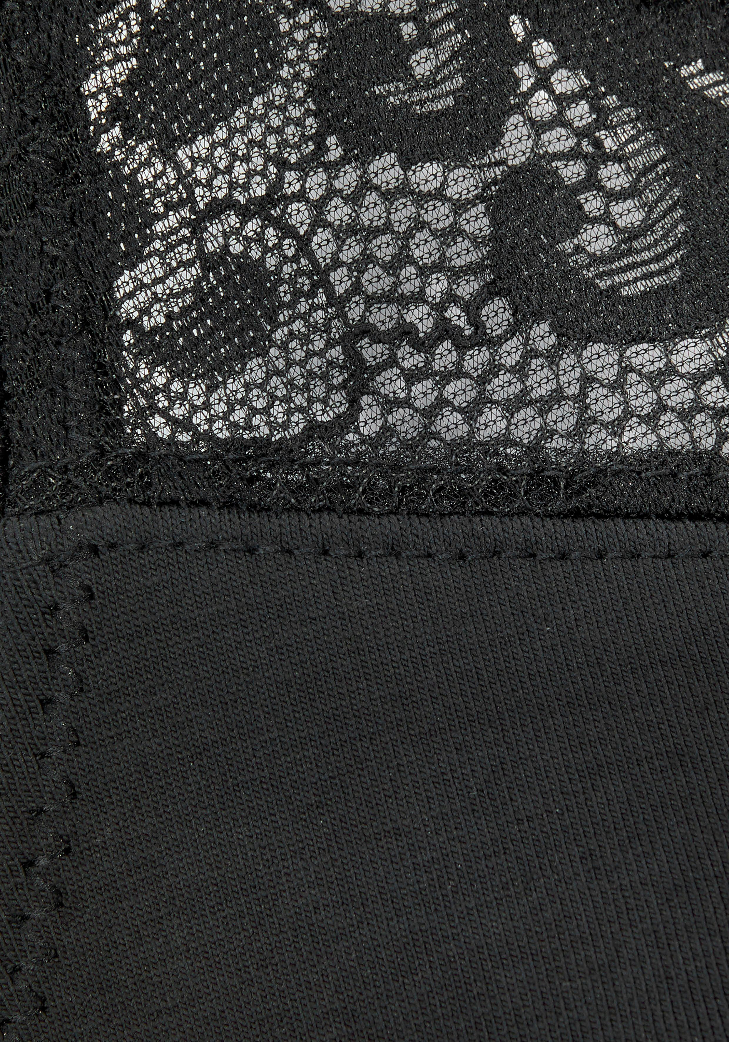 im femininer Stück) weiß+schwarz Dessous (Packung, Spitze mit fleur Doppelpack, Entlastungs-BH Bügel ohne petite 2 Basic