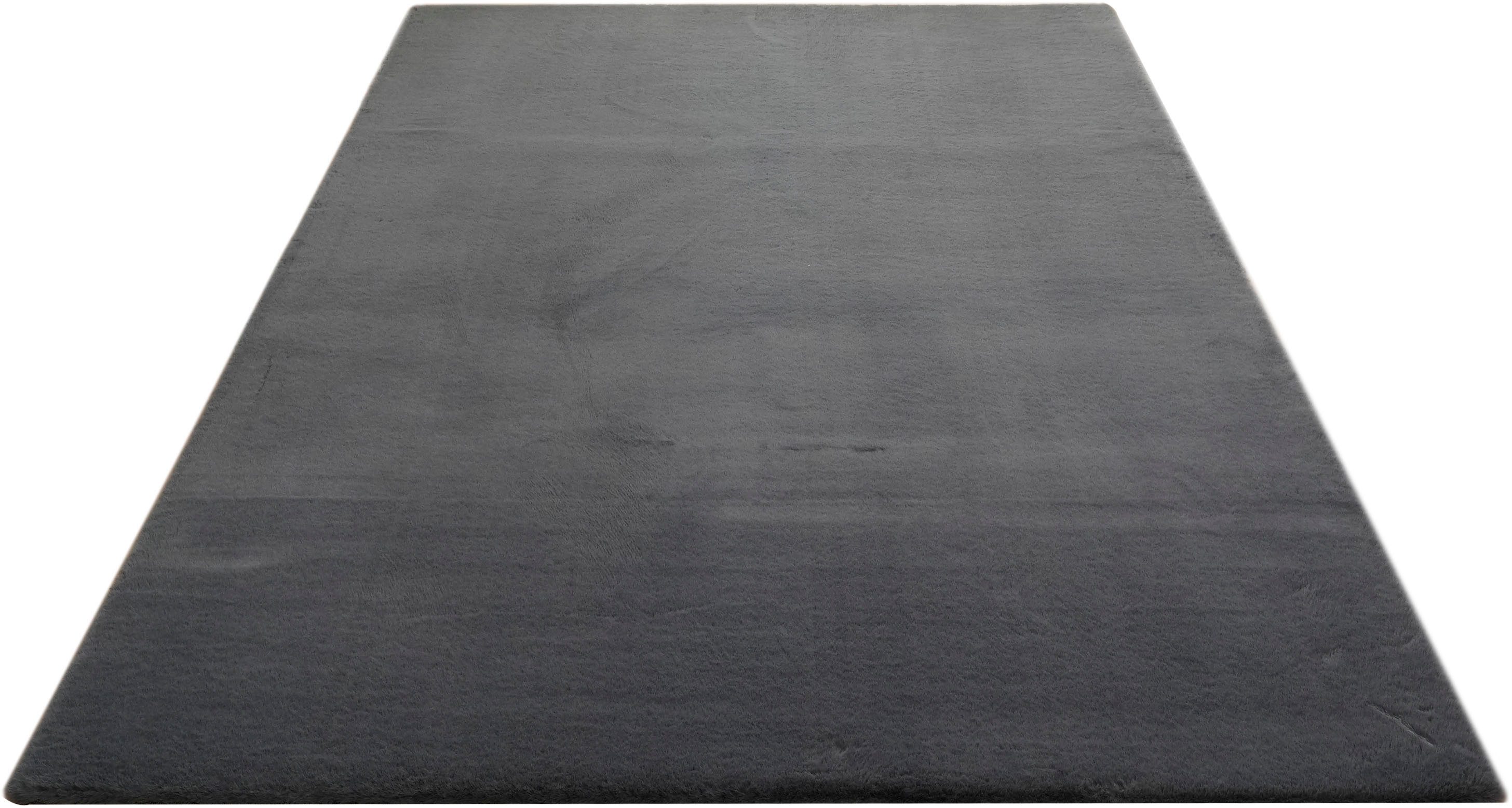 Bruno Banani Fellteppich Rabbit 2, Kunstfell Teppich, Modern, rechteckig, Höhe: 25 mm, Kaninchenfell-Haptik, sehr weich, Wohnzimmer, Schlafzimmer, Esszimmer