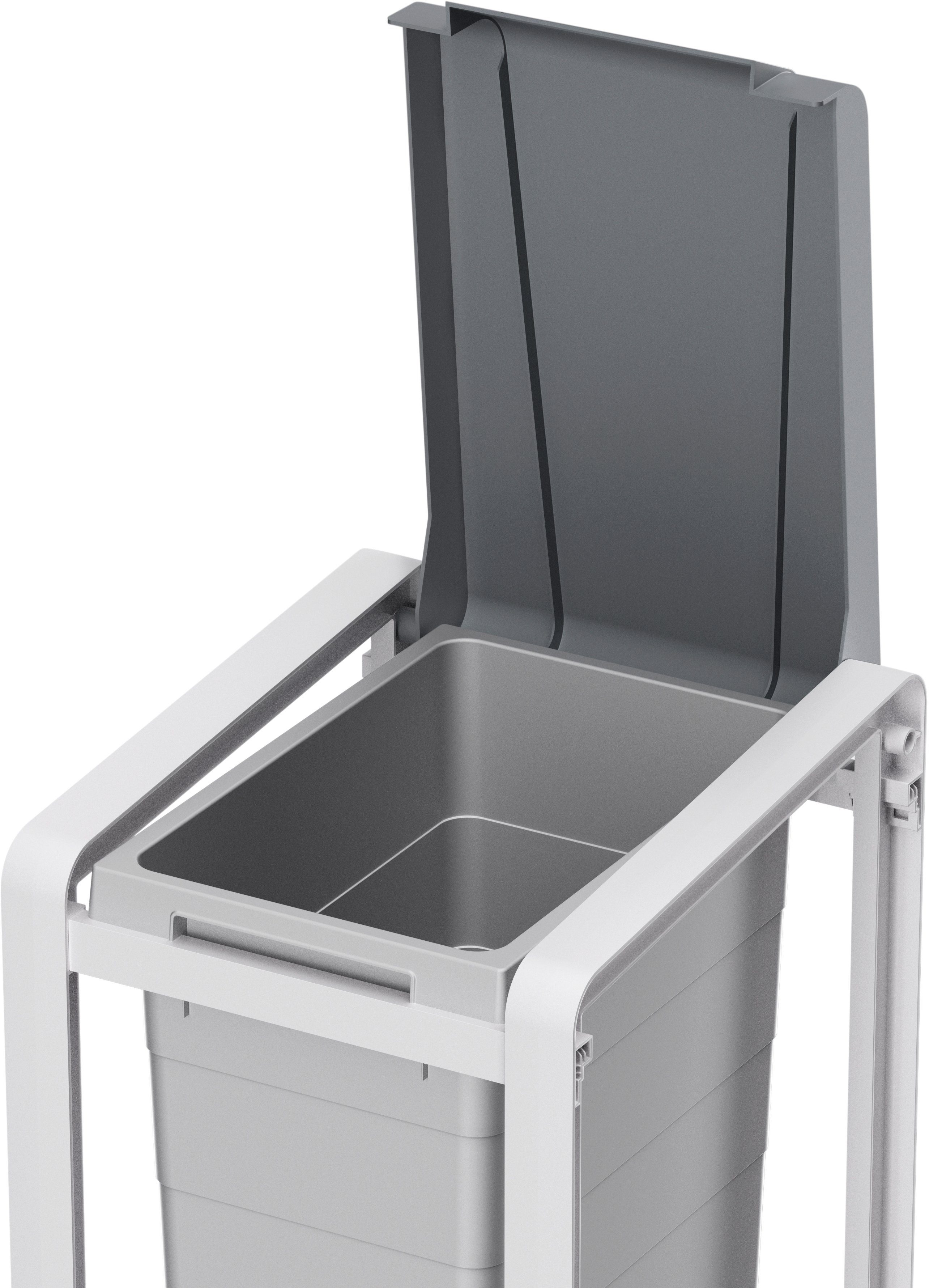 Hailo Mülltrennsystem ProfiLine Öko XL, 38 Liter, grau, Kunststoff Inneneimer, 1 Stück