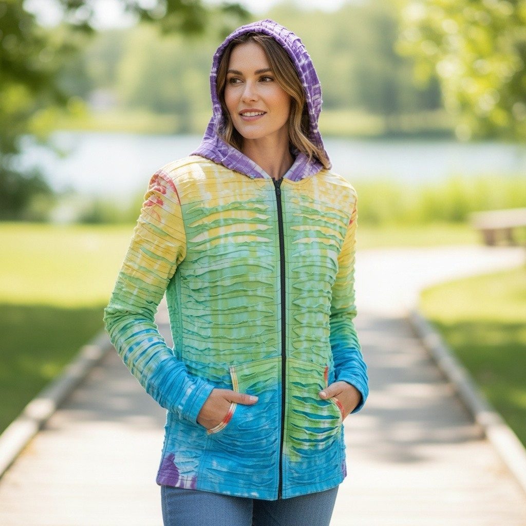 THC Natural Line Sweatjacke Baumwoll Patch Jacke (1 Stück, 1-tlg., 1 Stück) mit Kapuze – Bild 4 von 5
