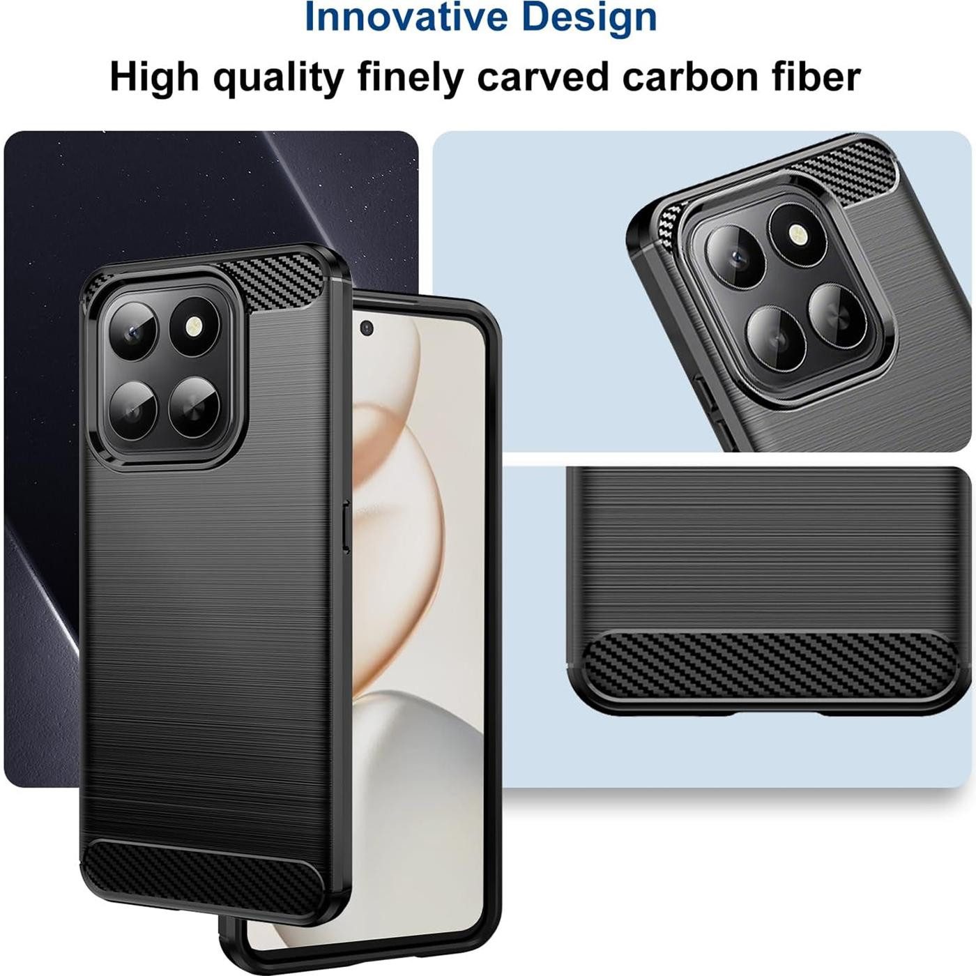CoolGadget Handyhülle Carbon Handy Hülle für Honor 400 Smart 6,77 Zoll, robuste Telefonhülle Case Schutzhülle für Honor 400 Smart Hülle – Bild 5 von 5