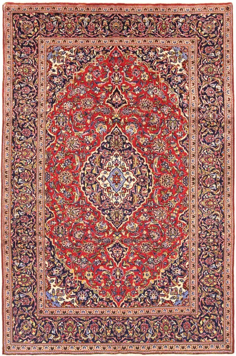 Orientteppich Keshan 199x306 Handgeknüpfter Orientteppich Nain rechteckig, Perserteppich, 12 mm / Höhe: Trading