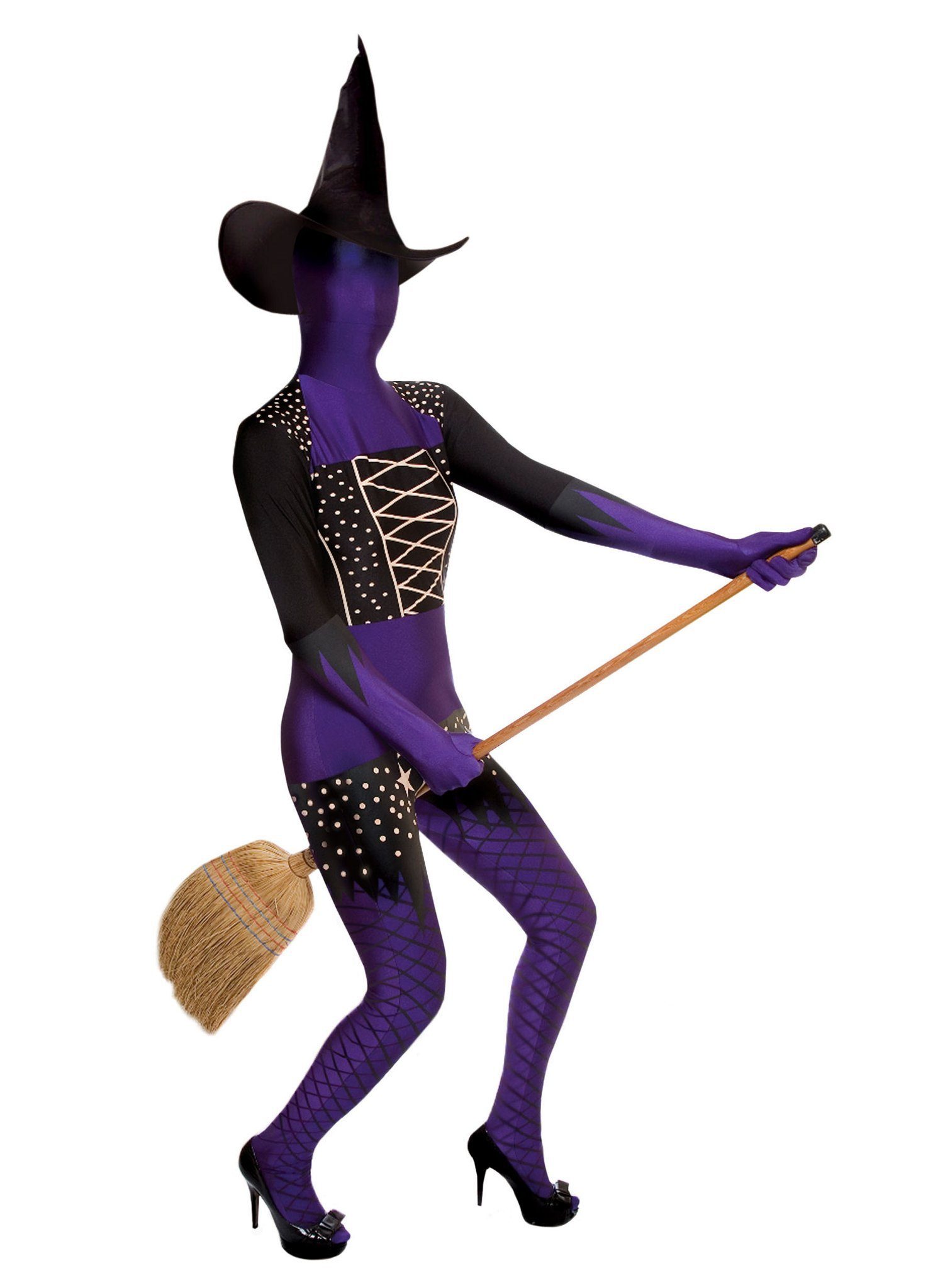 Morphsuits Hexen-Kostüm Morphsuit Violette Hexe Kostüm - Karneval Hallowee, Original Morphsuits – die Premium Suits für die besonderen Anlässe