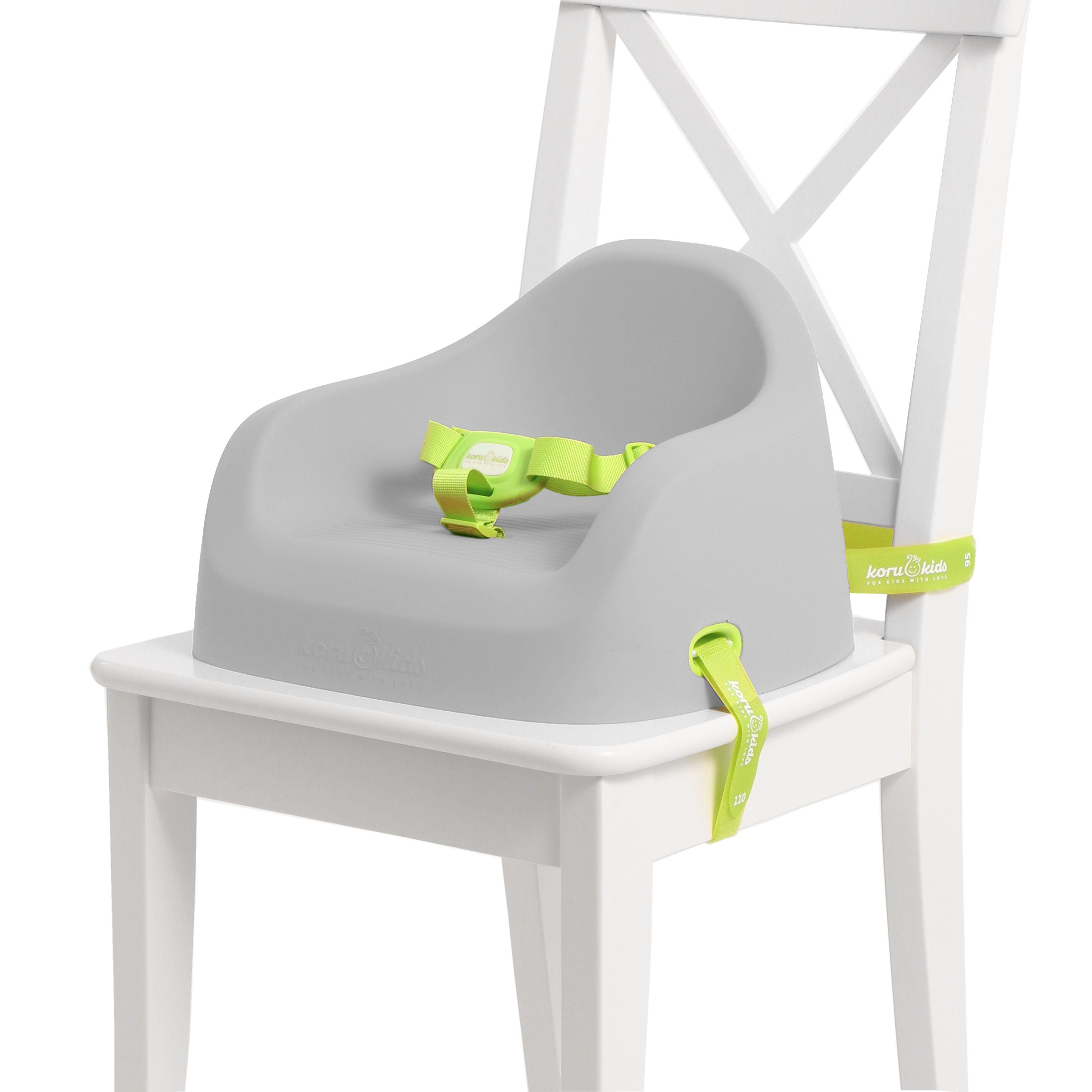 Luxusgüter Koru Kids Kindersitzerhöhung Toddler Booster, Monate, 40,00 stapelbar, Grey plus, leicht robust am bis: 7 bis: Jahre zu zu fixieren, Leicht ab: reinigen, kg, 12 Stuhl