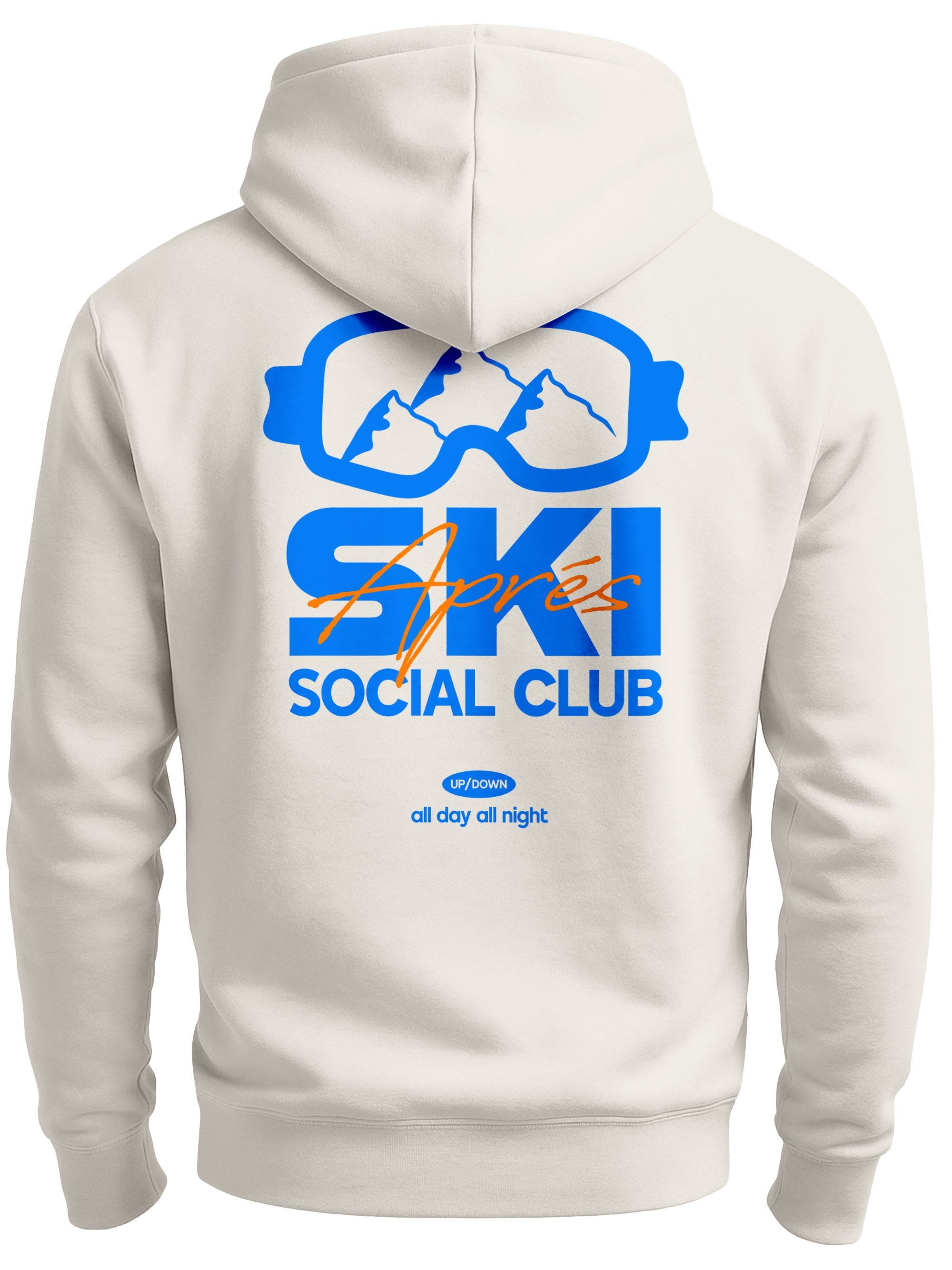 Neverless Hoodie Herren Hoodie Backprint Après Ski Social Club Skifahren Snowboarden