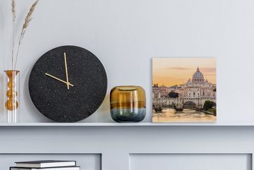 OneMillionCanvasses® Leinwandbild Italien - Skyline - Rom, (1 St), Leinwand Bilder für Wohnzimmer Schlafzimmer