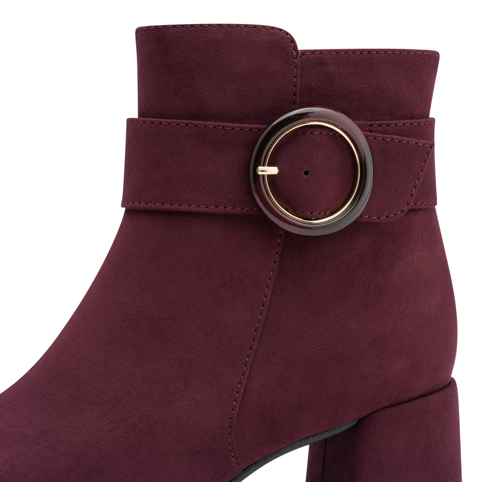 MARCO TOZZI Stiefelette Blockabsatz, Abendschuh, Festtagsschuh mit Zierschnalle