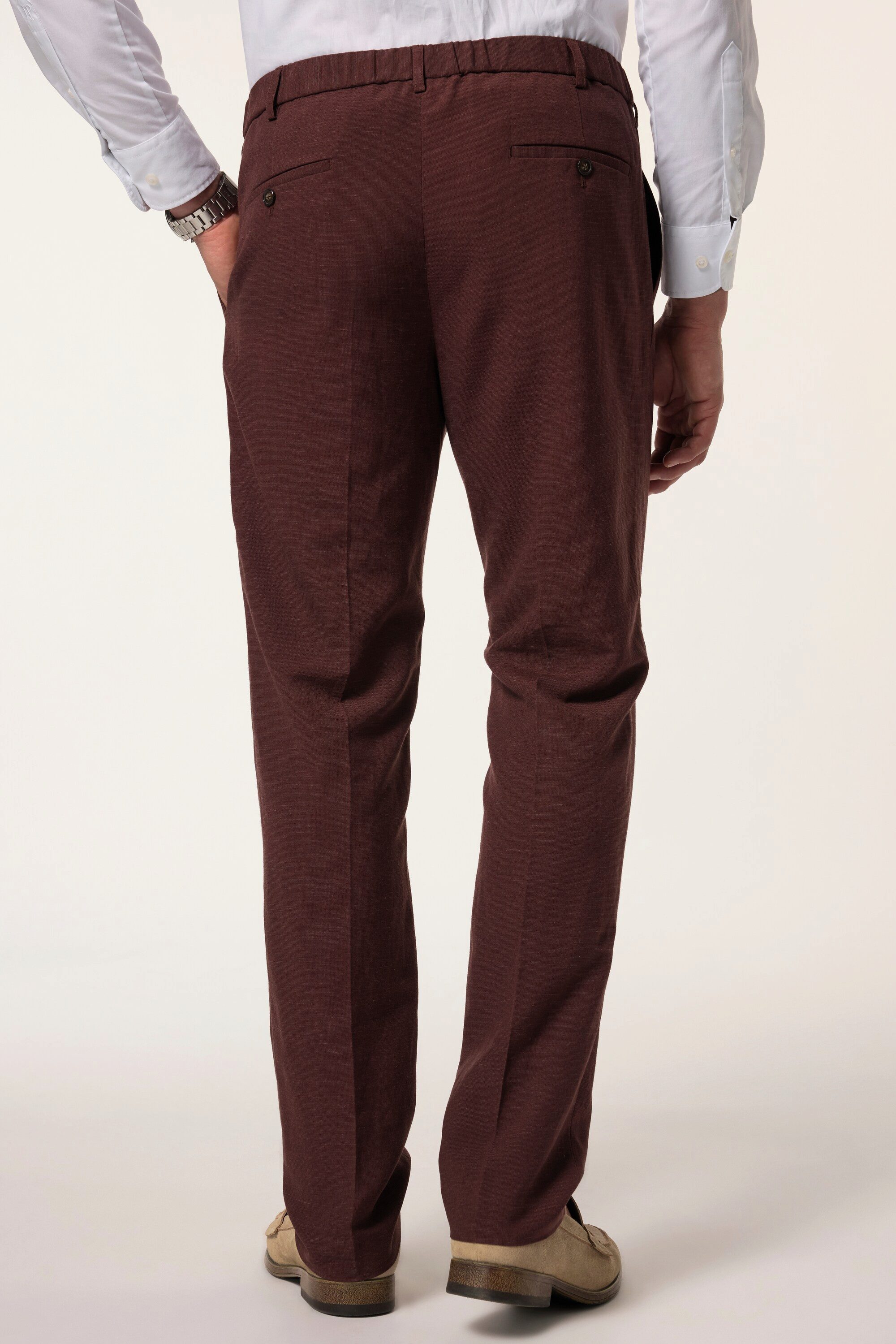 JP1880 5-Pocket-Jeans Anzughose Paros Leinenmix Business Baukasten Paros