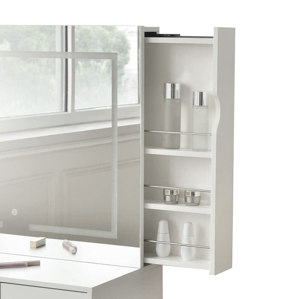 Aileenstore Schminktisch SLIDE, inkl. dimmbare LED´s, Türen und Schubkästen