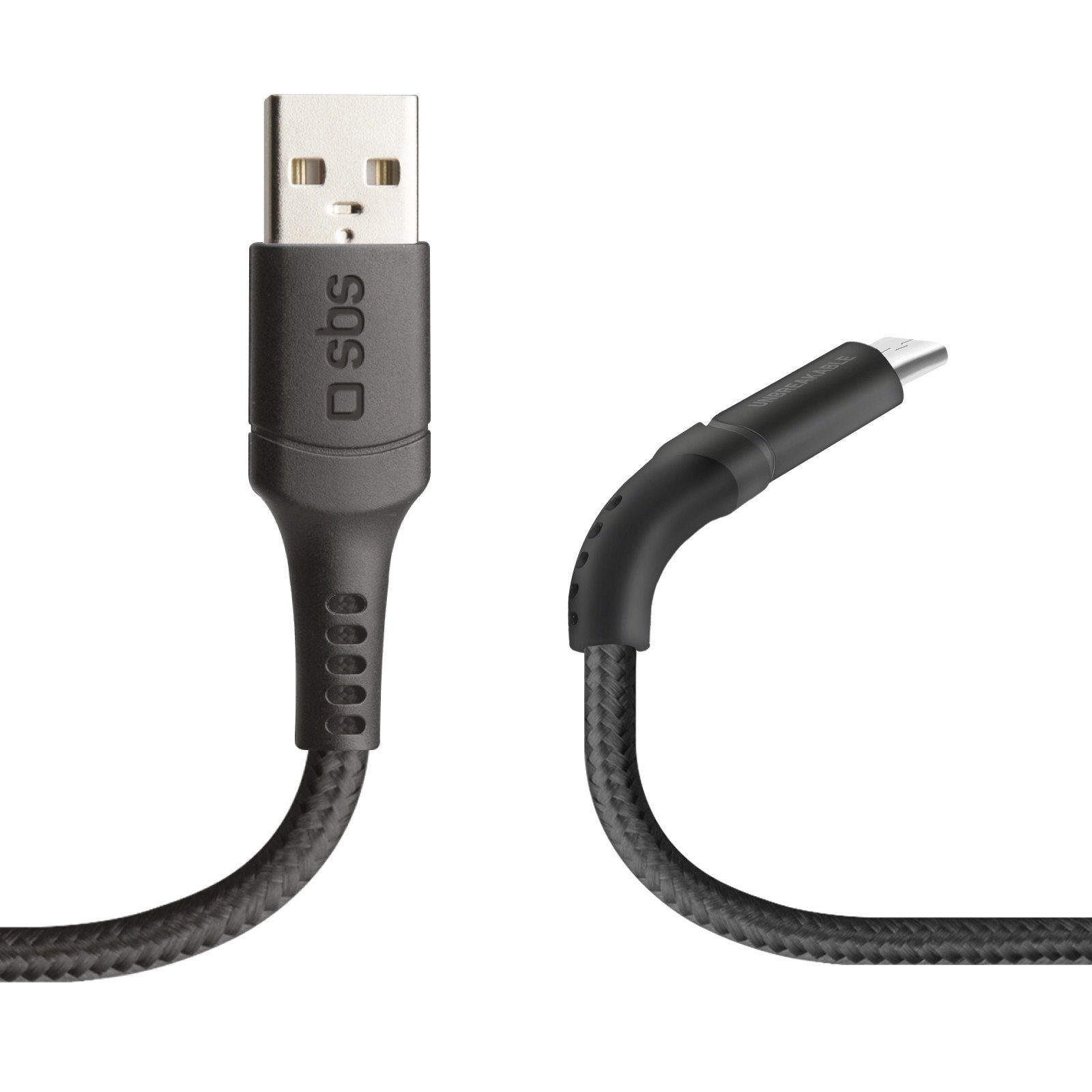 sbs »Micro USB Kabel 100 cm - Langlebiges Ladekabel mit 2.0 USB & Micro USB  Anschluss -