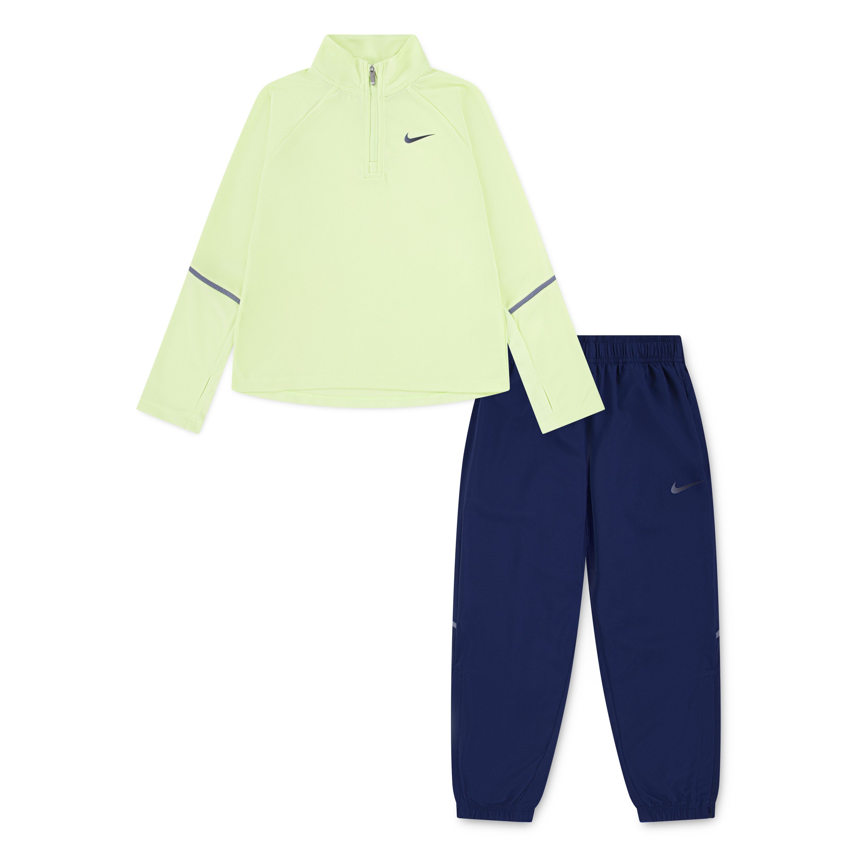 Nike Sportswear Trainingsanzug NKB K NK DF MILER HZ TOP PANT (2-tlg), zweiteiliger Anzug, für Kinder, leichtes Material, pflegeleicht