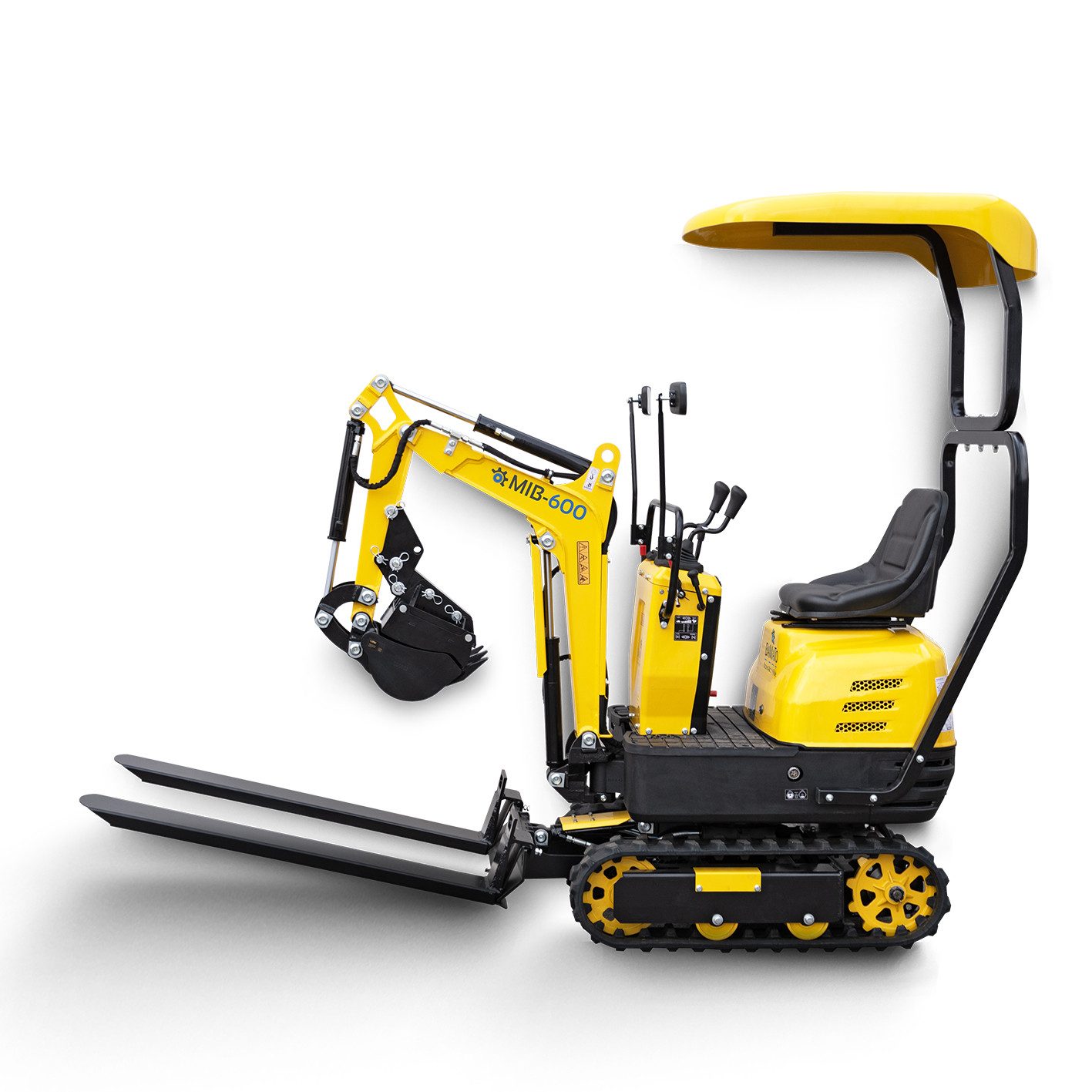 BAMATO Garten-Multifunktionsgerät - Palettengabel für Minibagger MIB-600 Gabelzinken für Bagger 1120, Stk, 1 – Bild 4 von 5