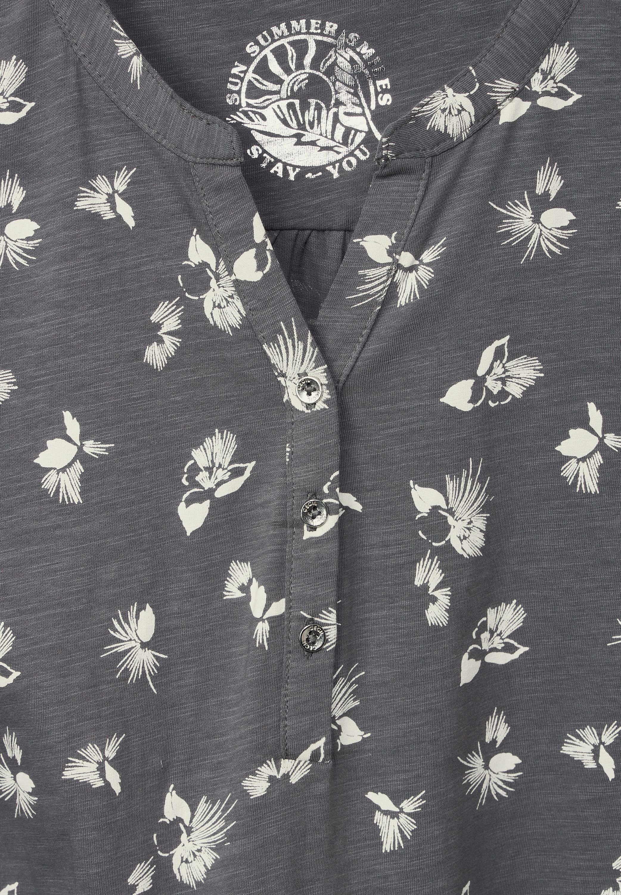 Baumwolle grey Cecil reiner aus light T-Shirt graphit