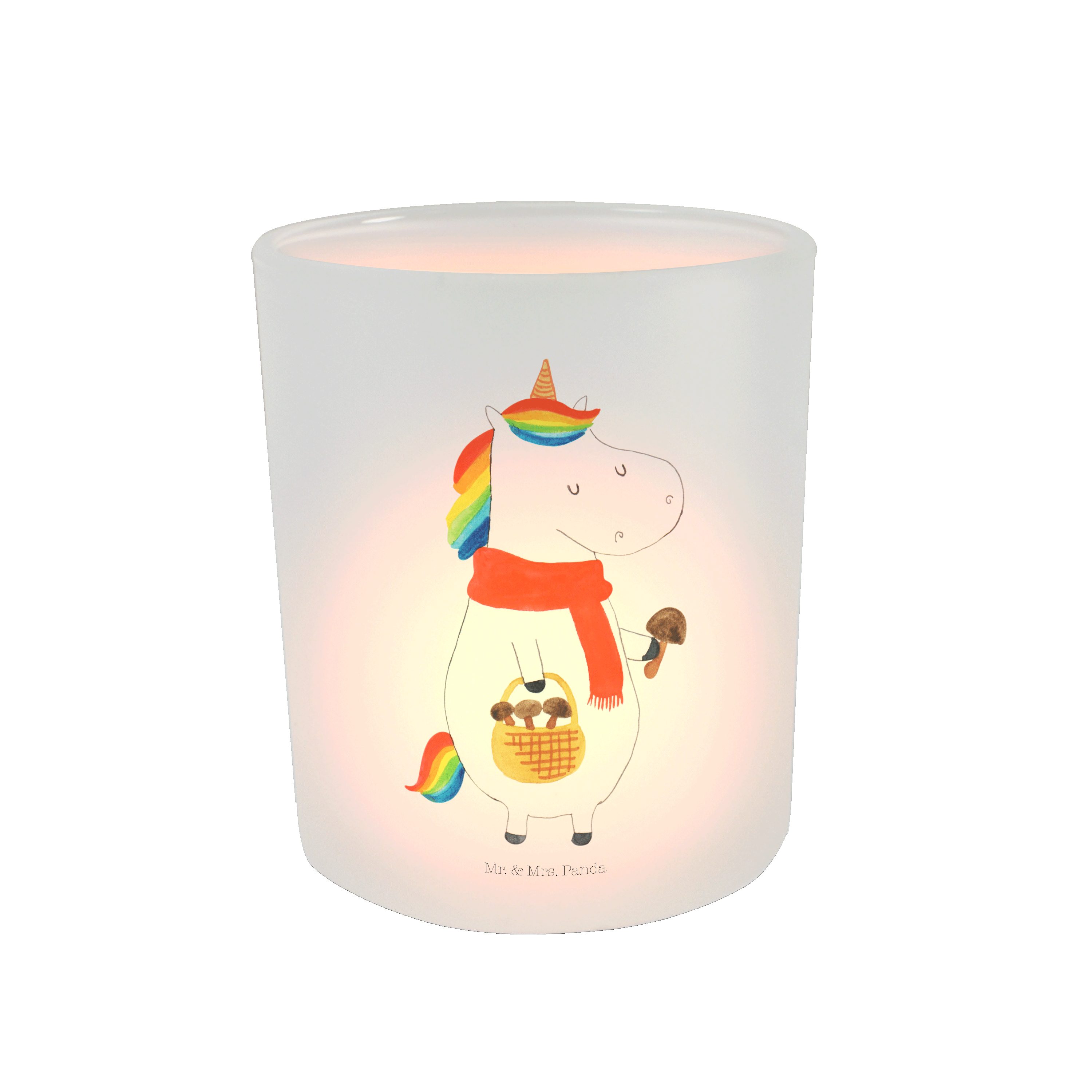 Mr. & Mrs. Panda Windlicht »Einhorn Pilz Transparent Einhörner