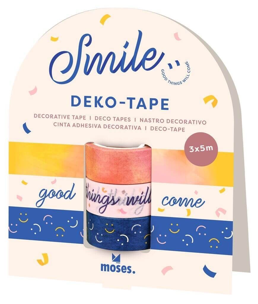 Aufkleber Smile Deko-Tape 3er Set