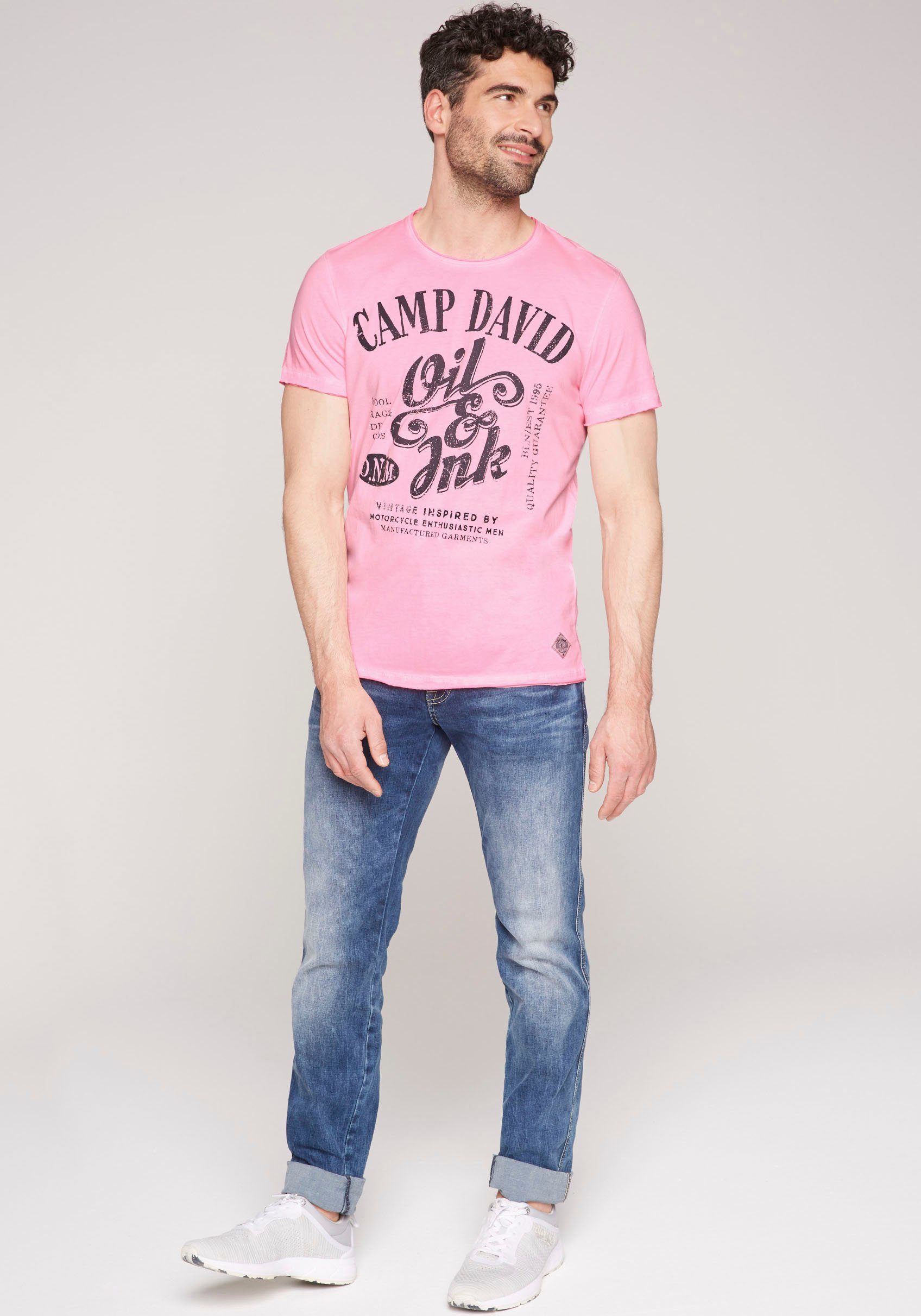 CAMP DAVID T-Shirt pink neon