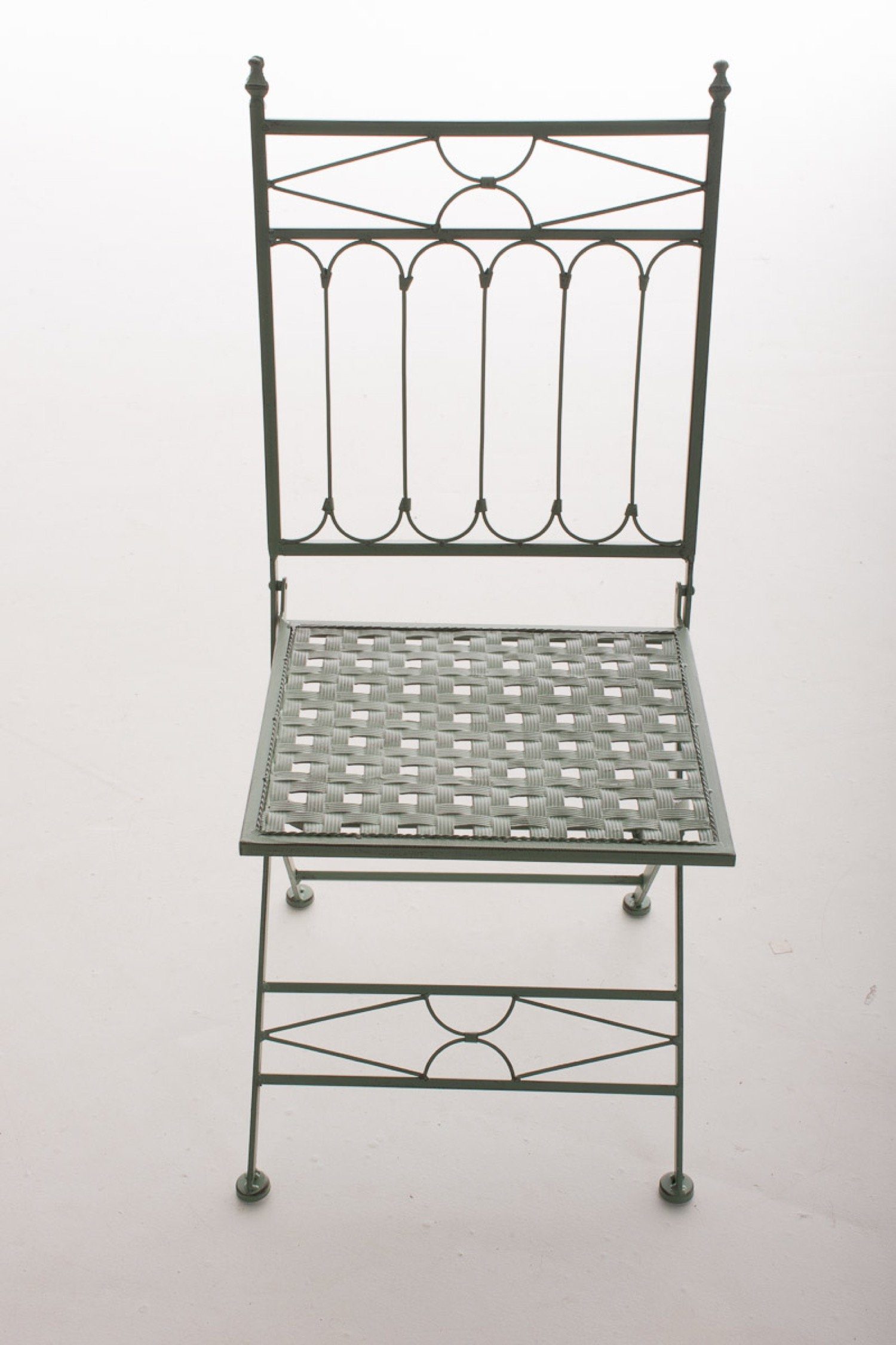 TPFGarden Gartenstuhl Maße St), 39 (Hochwertiger für stabiler x Balkonstuhl, 95cm Metallstuhl Garten, (TxBxH): antik-grün Klappstuhl - Eisen, 1 und Farbe: - aus - Terrasse handgefertigtem 40 x Balkon