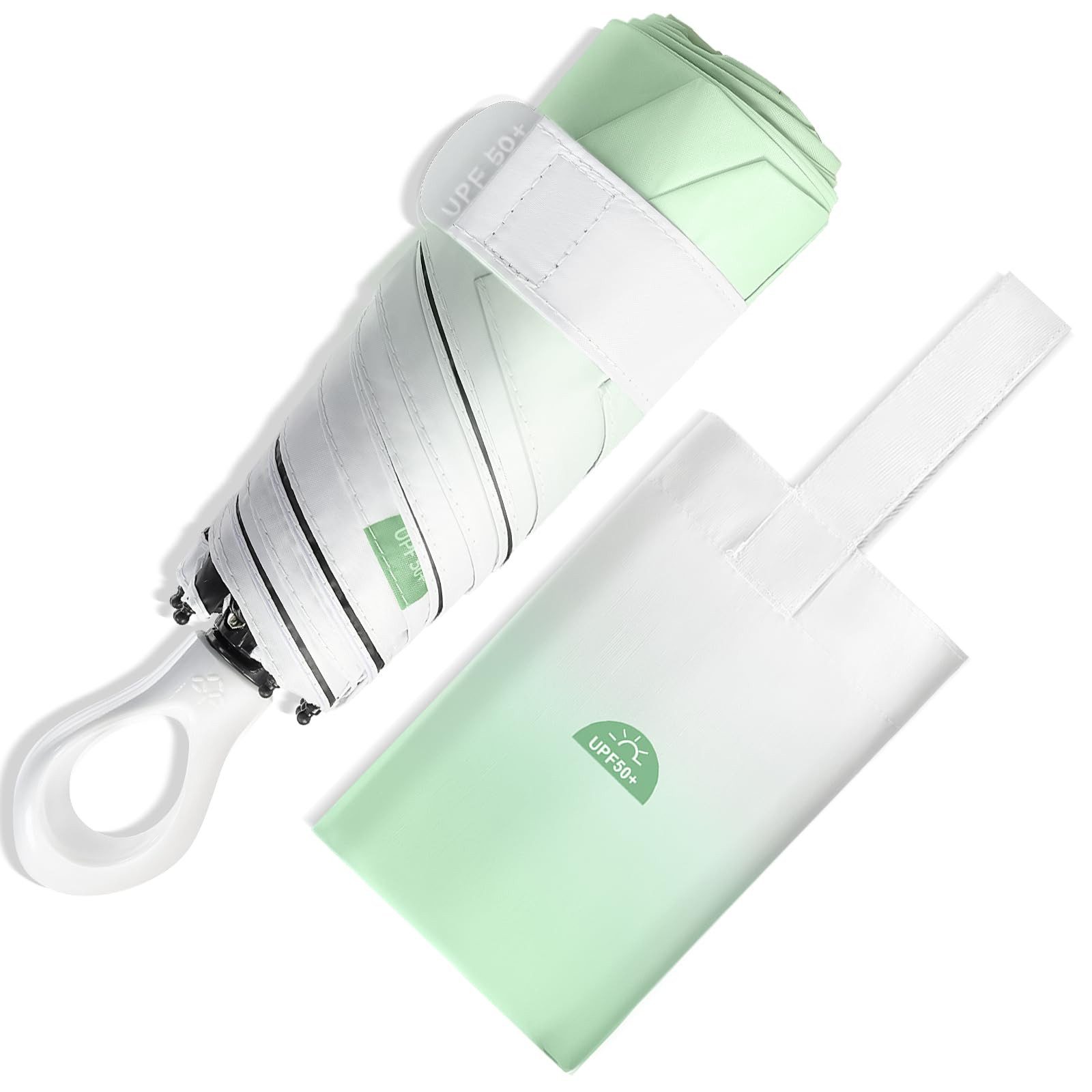 Diwzbyn Taschenregenschirm Automatik Regenschirm,Mini-Sonnenschirm UPF 50+, Leichter, faltbarer Regenschirm – einfach zu tragen.