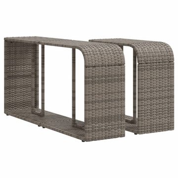 furnicato Garten-Essgruppe 10-tlg. Garten-Sofagarnitur mit Kissen Grau Poly Rattan, (Lounge-Set, 1-tlg)