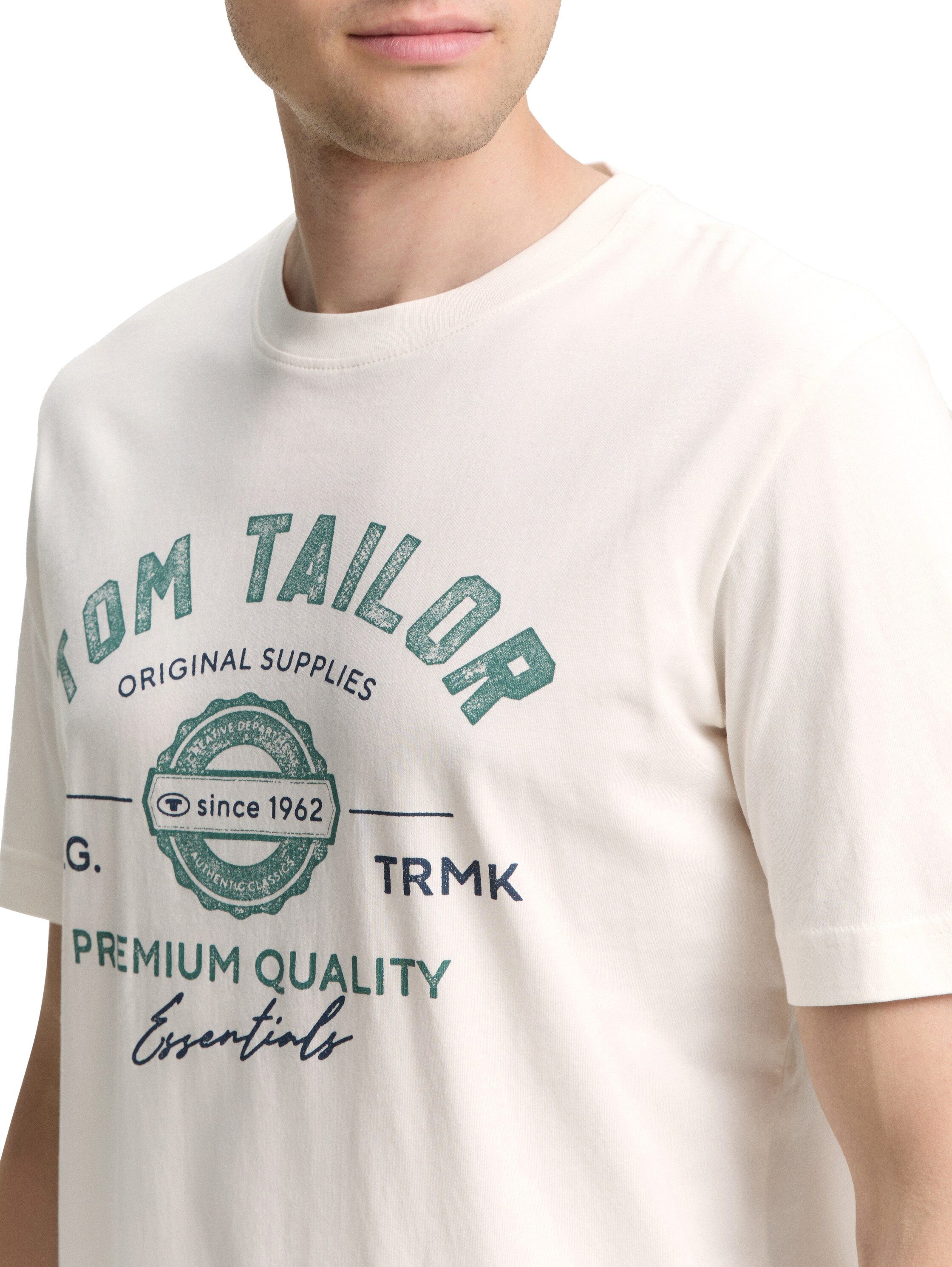 TOM TAILOR T-Shirt mit großem Logofrontprint
