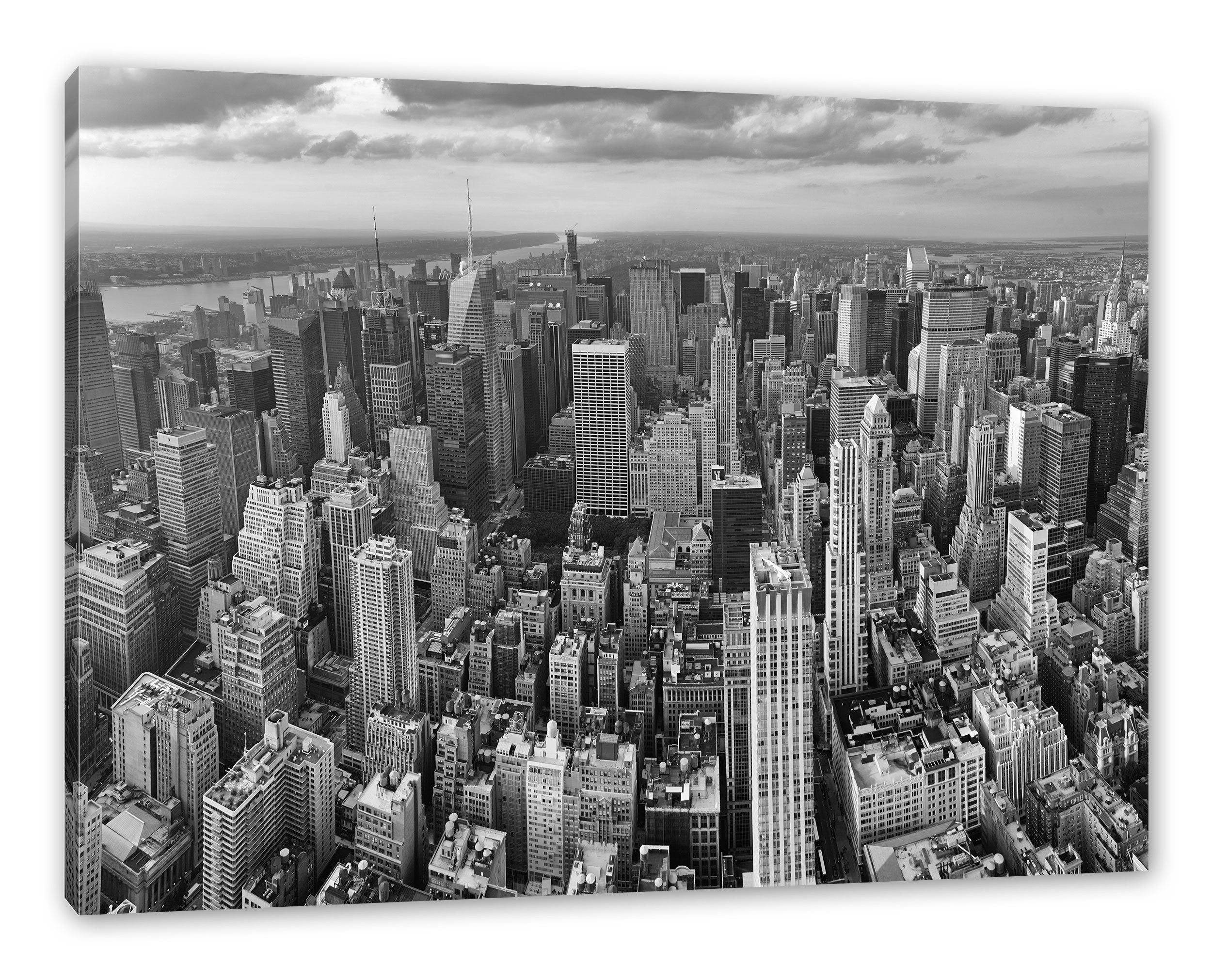 Pixxprint Leinwandbild New York New Skyline, bespannt, Leinwandbild (1 Zackenaufhänger St), inkl. Skyline fertig York