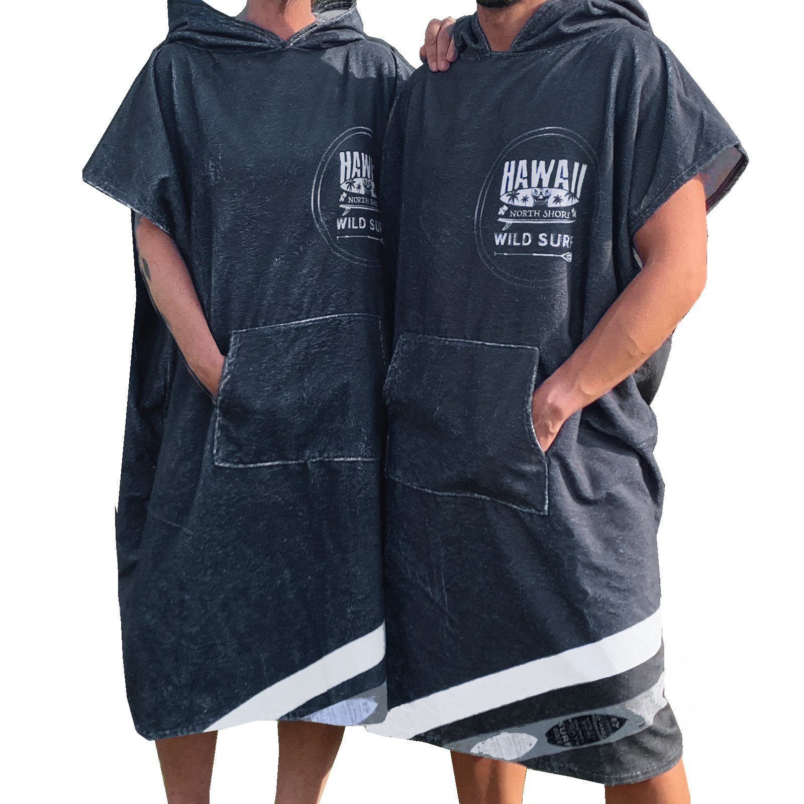 HOMELEVEL Bademantel Badeponcho Unisex - Surf günstig online kaufen