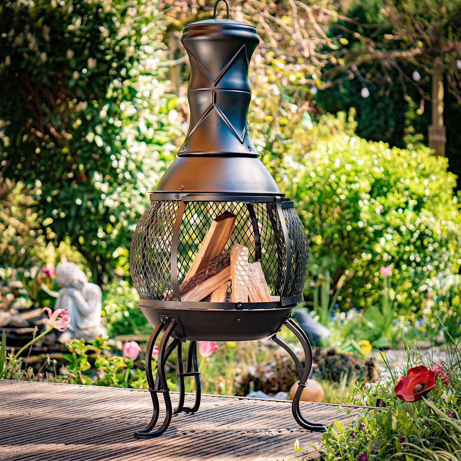 INtrenDU Feuerstelle »Gartenofen San Louis 90cm mit Funkenschutz und«  online kaufen | OTTO