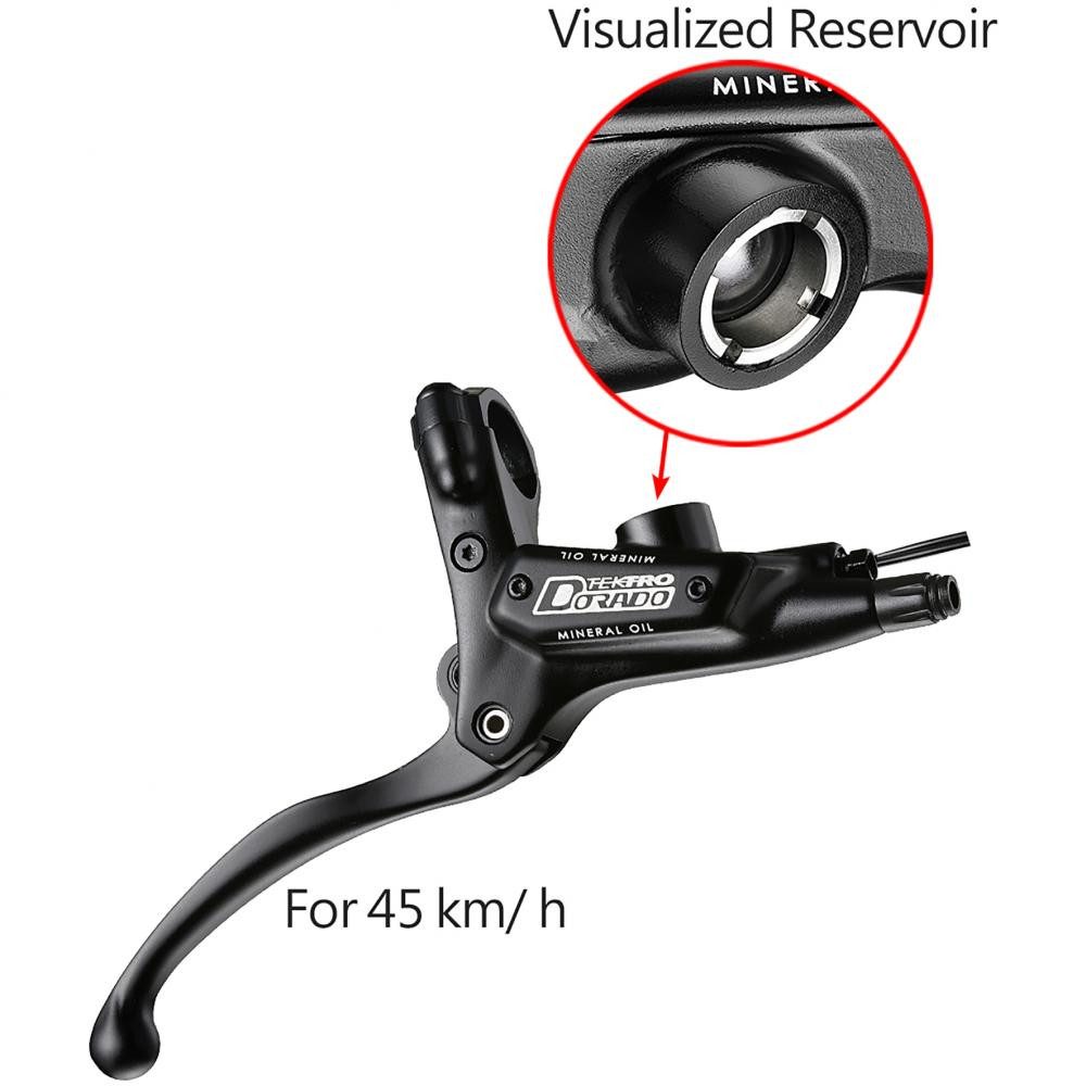 Tektro Felgenbremse TEKTRO Bremshebeleinheit Dorado HD-E710 4-Finger Schwarz/silber - präz