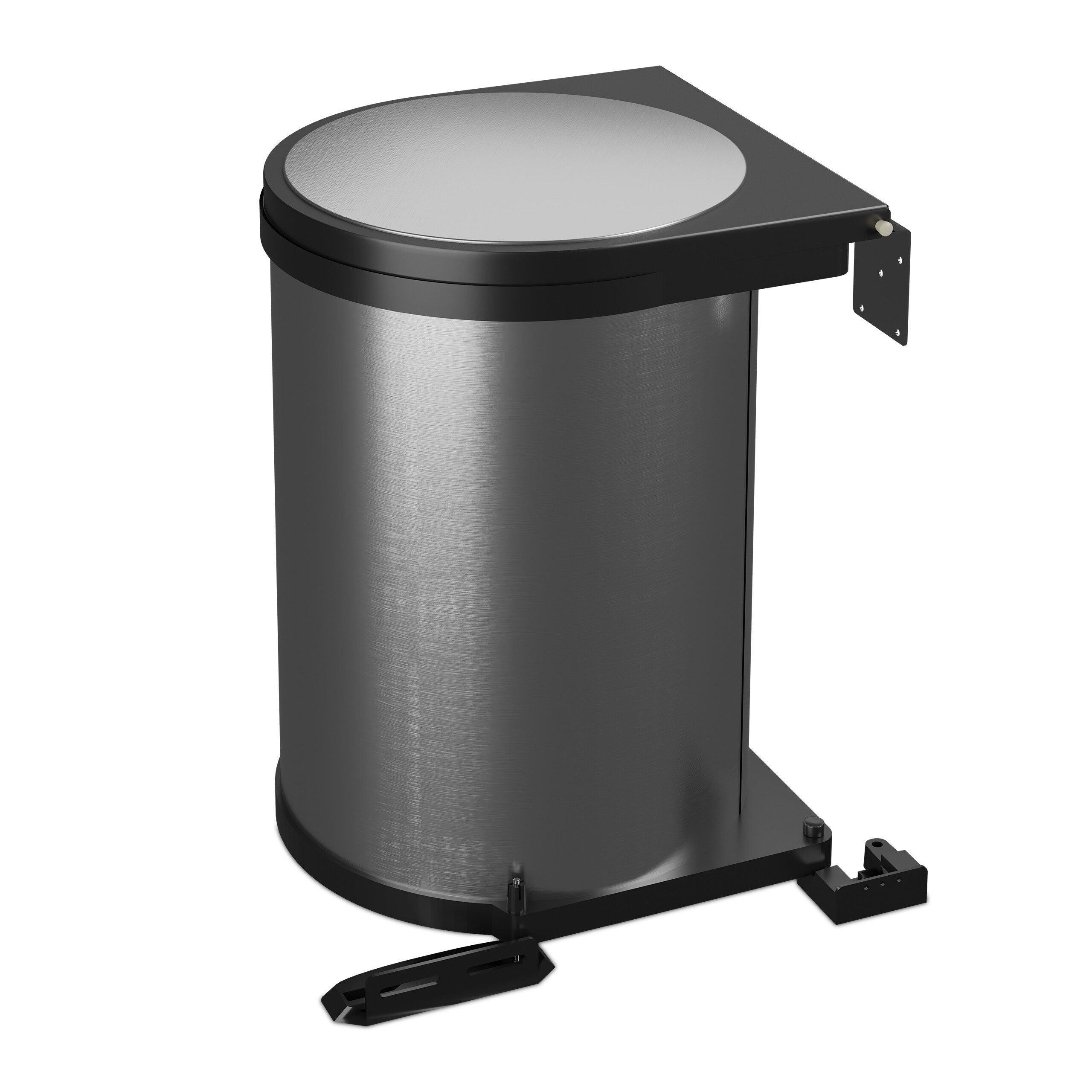 relaxdays Einbaumülleimer Schwenkbarer Einbaumülleimer 12 L