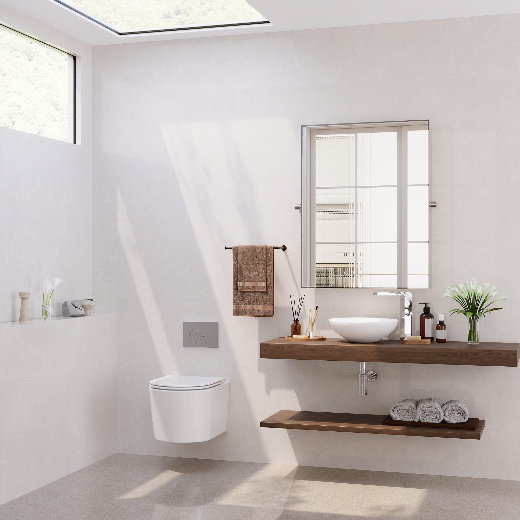 DeerValley Tiefspül-WC DeerValley Hänge WC Spülrandlos, wandhängend, Abgang waagerecht, Packung, Spülrandloses Wand-WC mit Soft-Close-Sitz