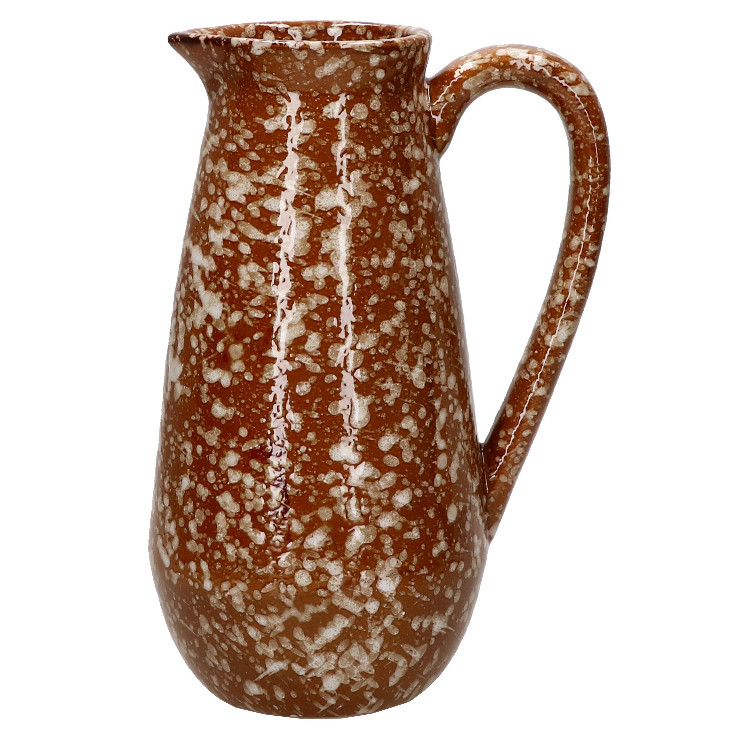 MamboCat Wasserkrug Zandra Braun Krug 750ml Wein-Kanne Milch-Kännchen Sahne-Krug Essig
