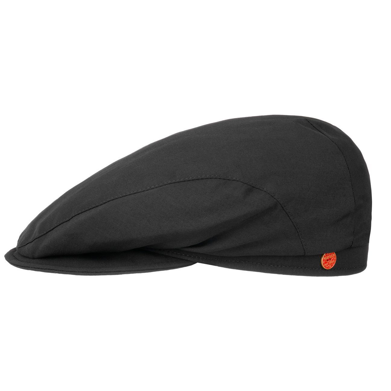 Mayser Flat Cap (1-St) mit in the EU schwarz Made Flatcap Schirm