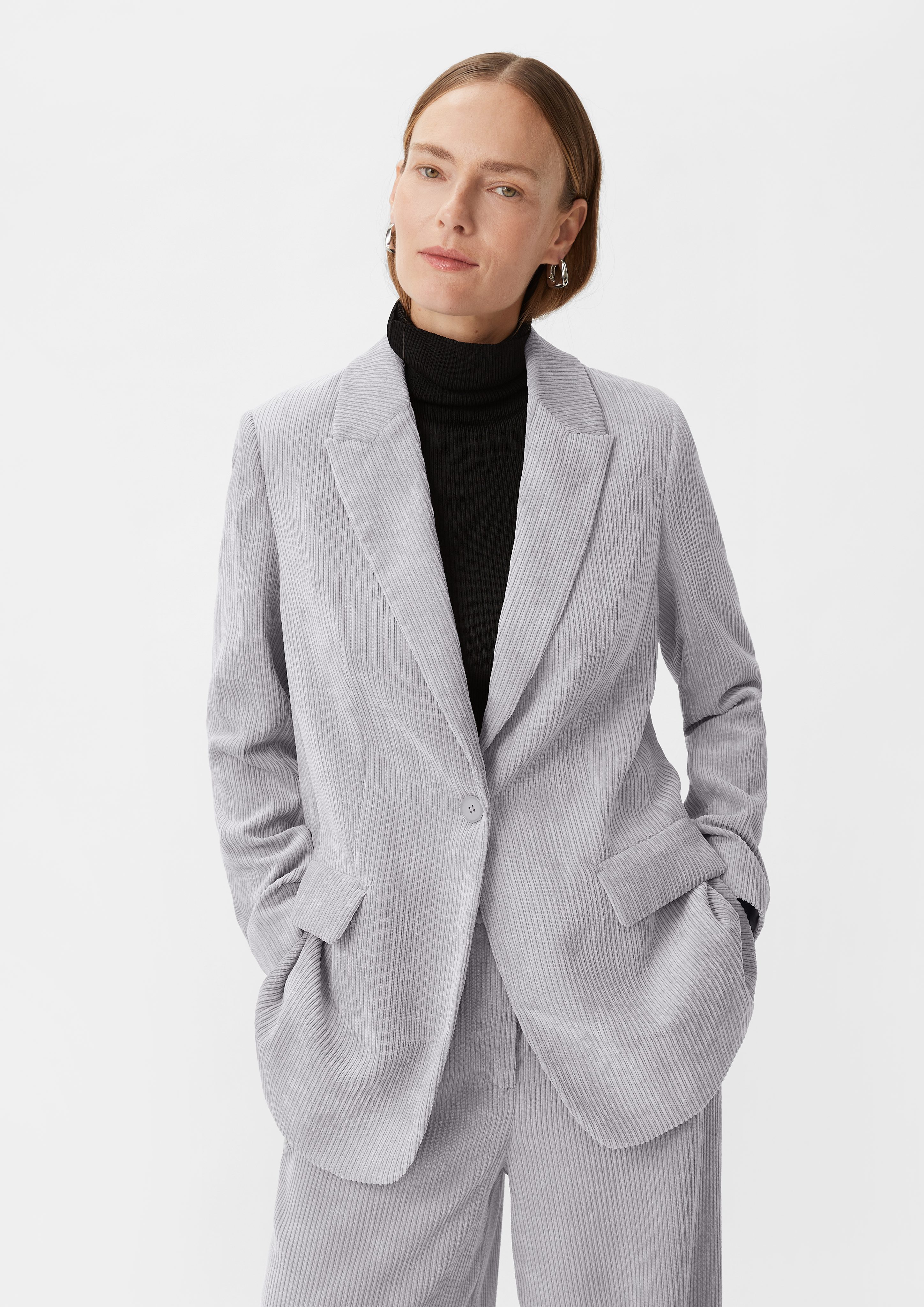 Comma Blusenblazer Blazer mit Feincordstruktur