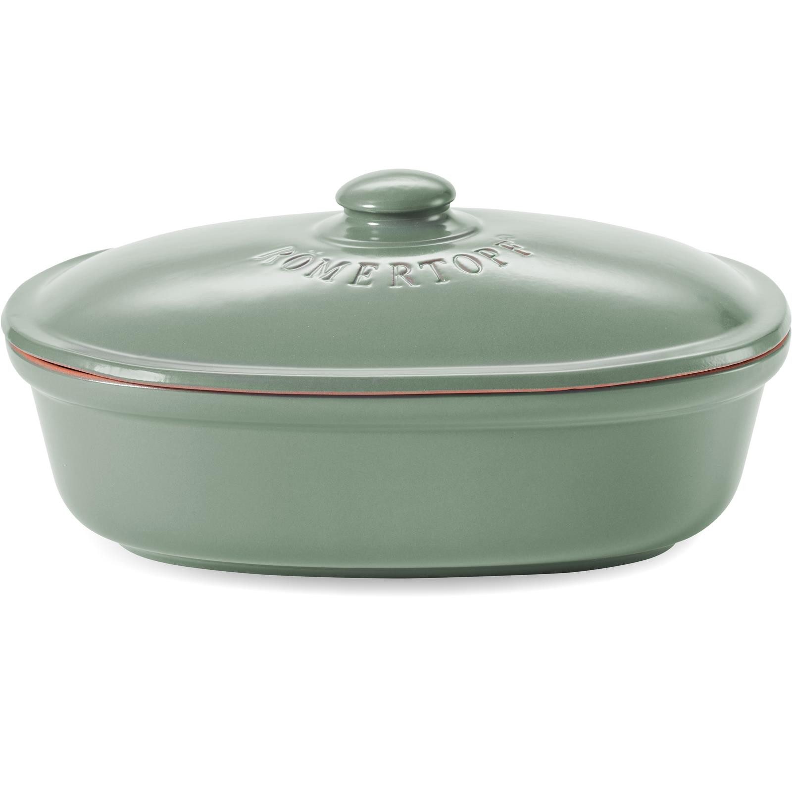 RÖMERTOPF Römertopf Brottopf oval MAXI 6,5 Liter - Keramik Brotkasten, (Set), aus Naturton