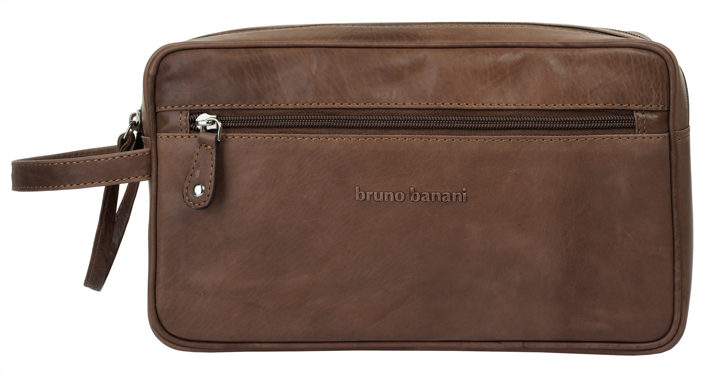 Bruno Banani Kulturbeutel, echt Leder günstig online kaufen