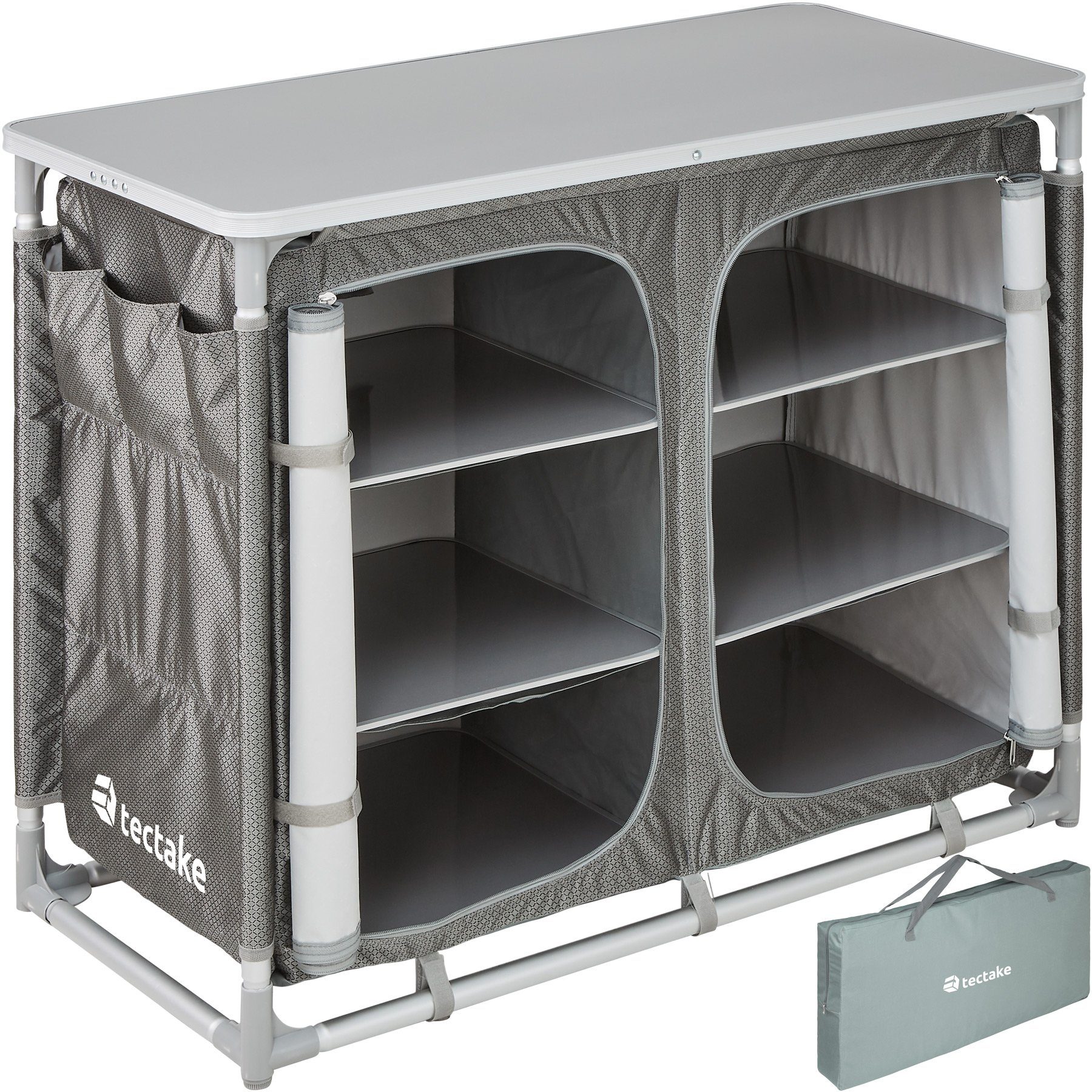 tectake Campingtisch Campingküche 97x47,5x78cm (1-St., 1 tlg)