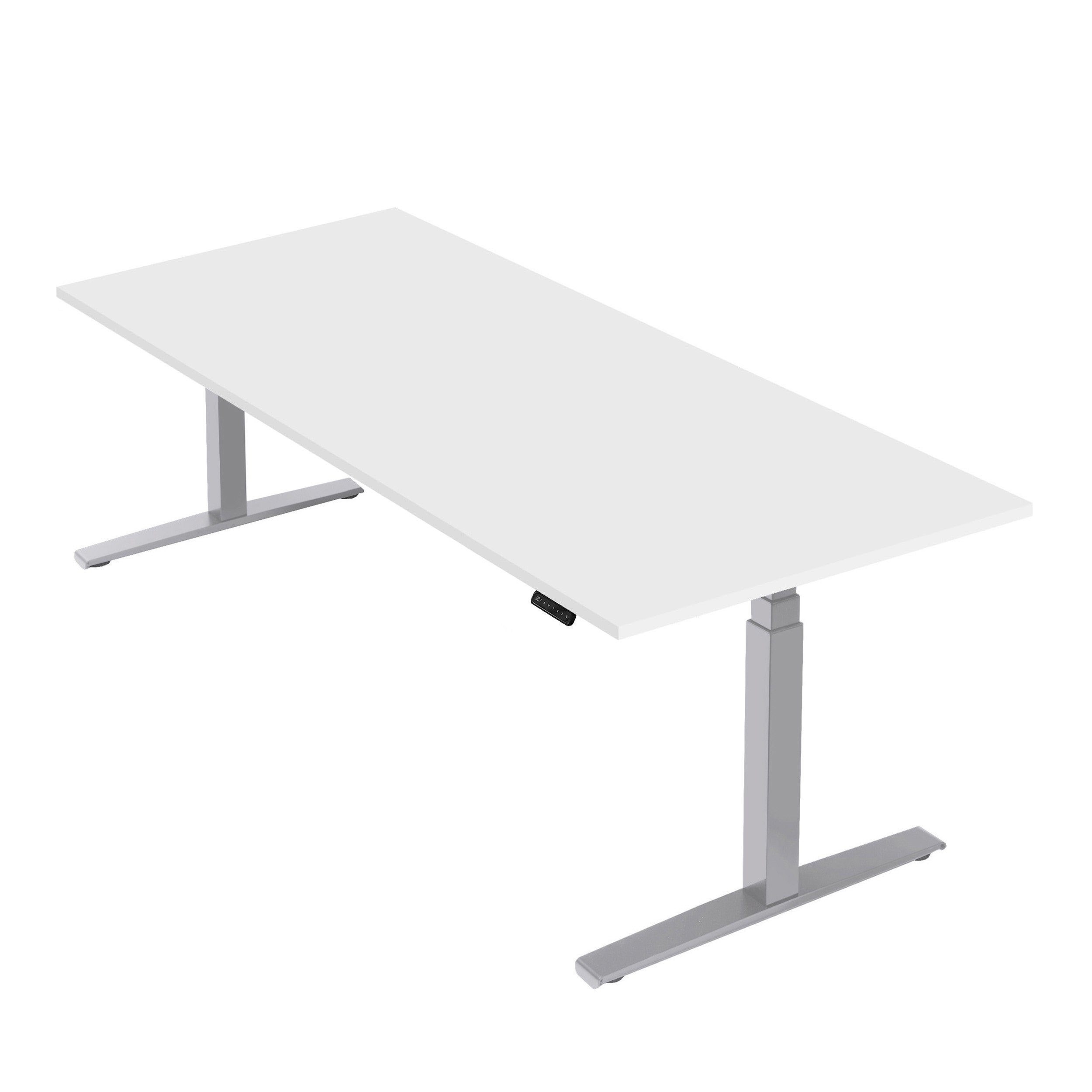 boho office® Schreibtisch Basic Line, Silber günstig online kaufen