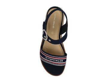 TOM TAILOR Tom Tailor Damen 3292902 Sandaletten Streifen Logo-Print Sandalette